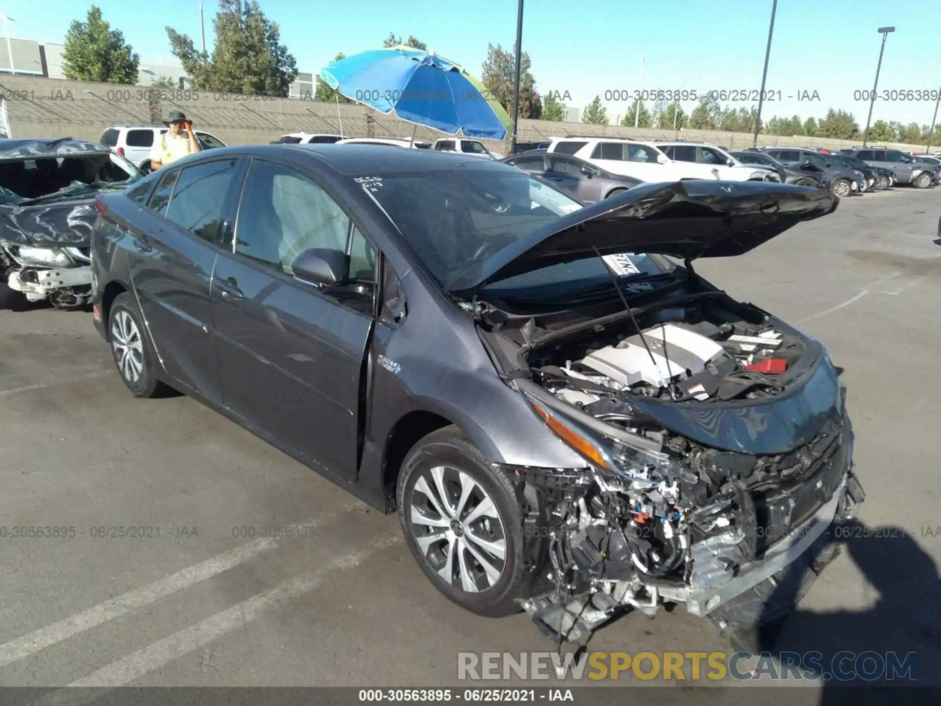 1 Photograph of a damaged car JTDKARFP2L3138821 TOYOTA PRIUS PRIME 2020