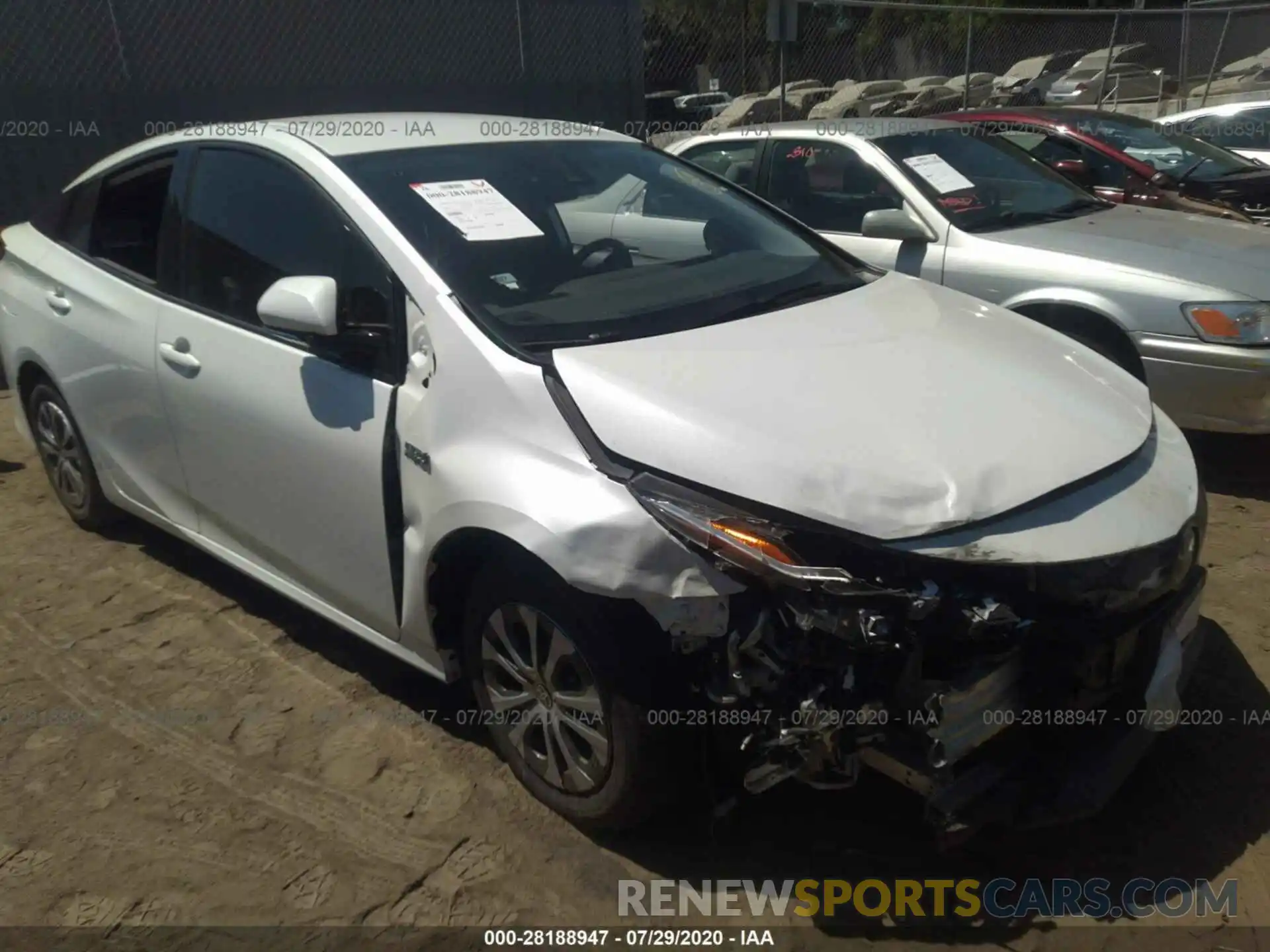 1 Photograph of a damaged car JTDKARFP2L3143341 TOYOTA PRIUS PRIME 2020