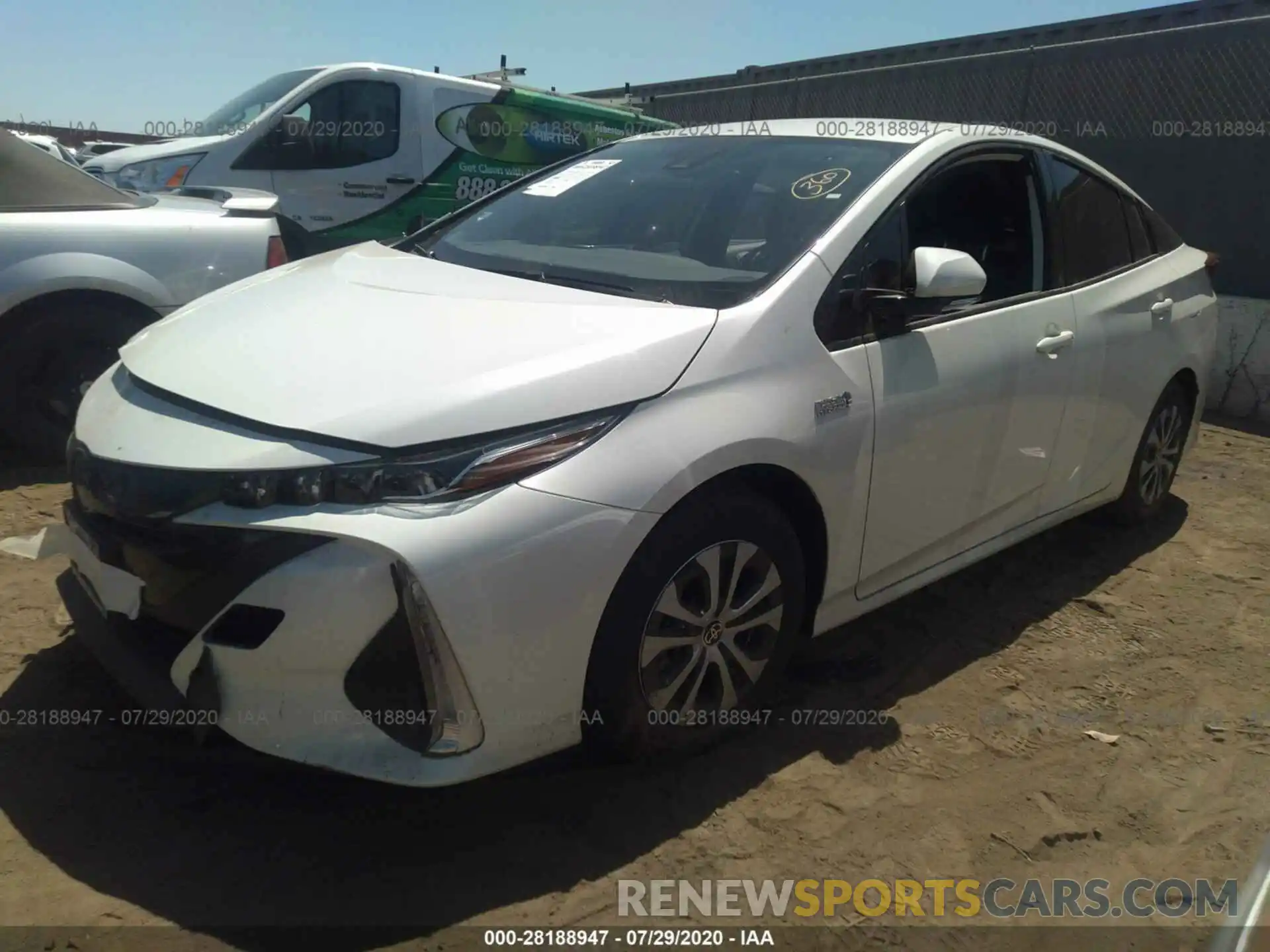 2 Photograph of a damaged car JTDKARFP2L3143341 TOYOTA PRIUS PRIME 2020