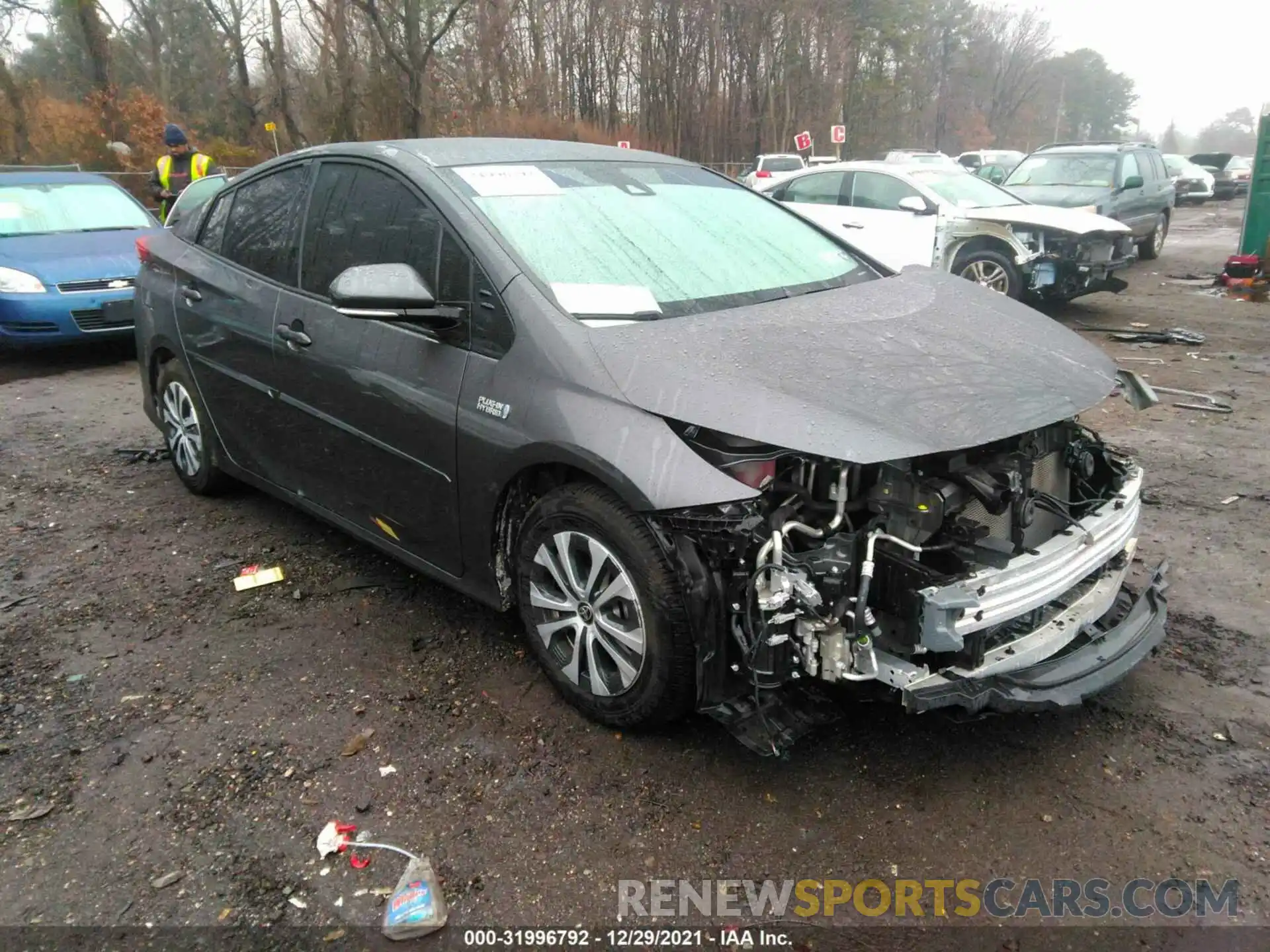 1 Photograph of a damaged car JTDKARFP2L3150080 TOYOTA PRIUS PRIME 2020