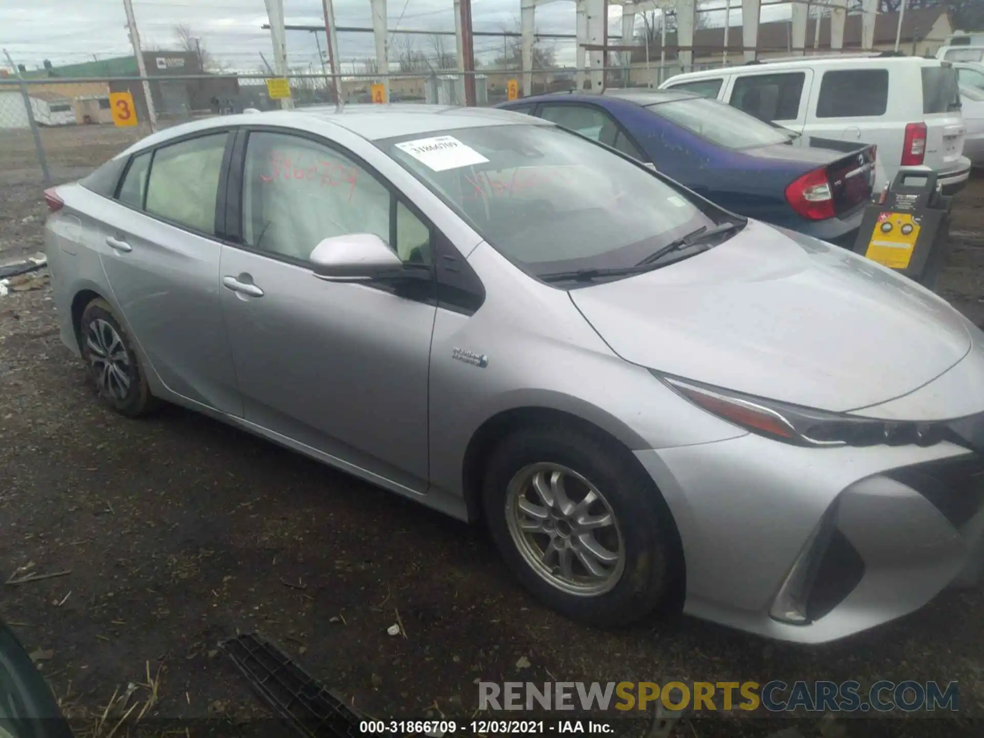 1 Photograph of a damaged car JTDKARFP2L3161452 TOYOTA PRIUS PRIME 2020