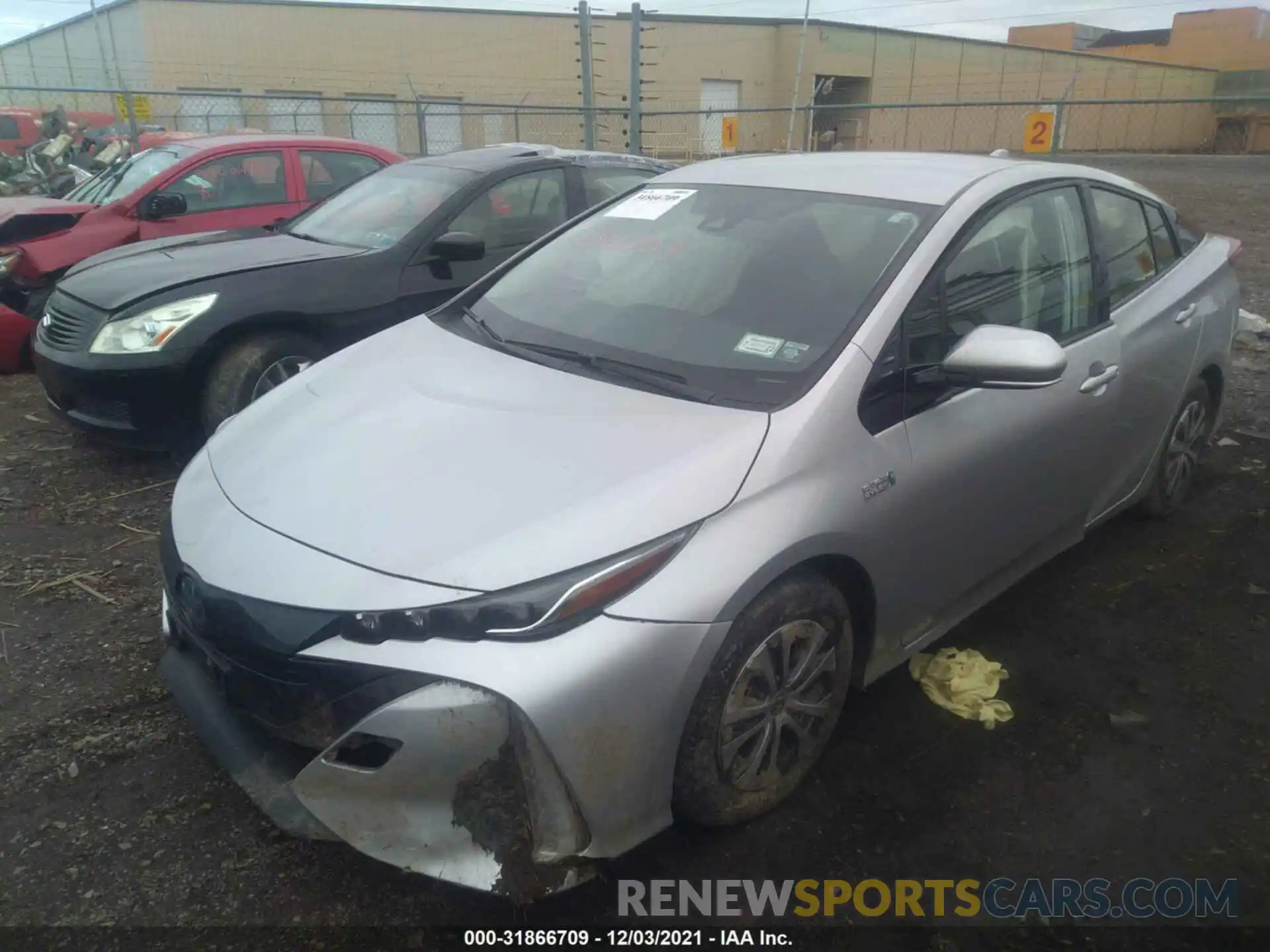 2 Photograph of a damaged car JTDKARFP2L3161452 TOYOTA PRIUS PRIME 2020