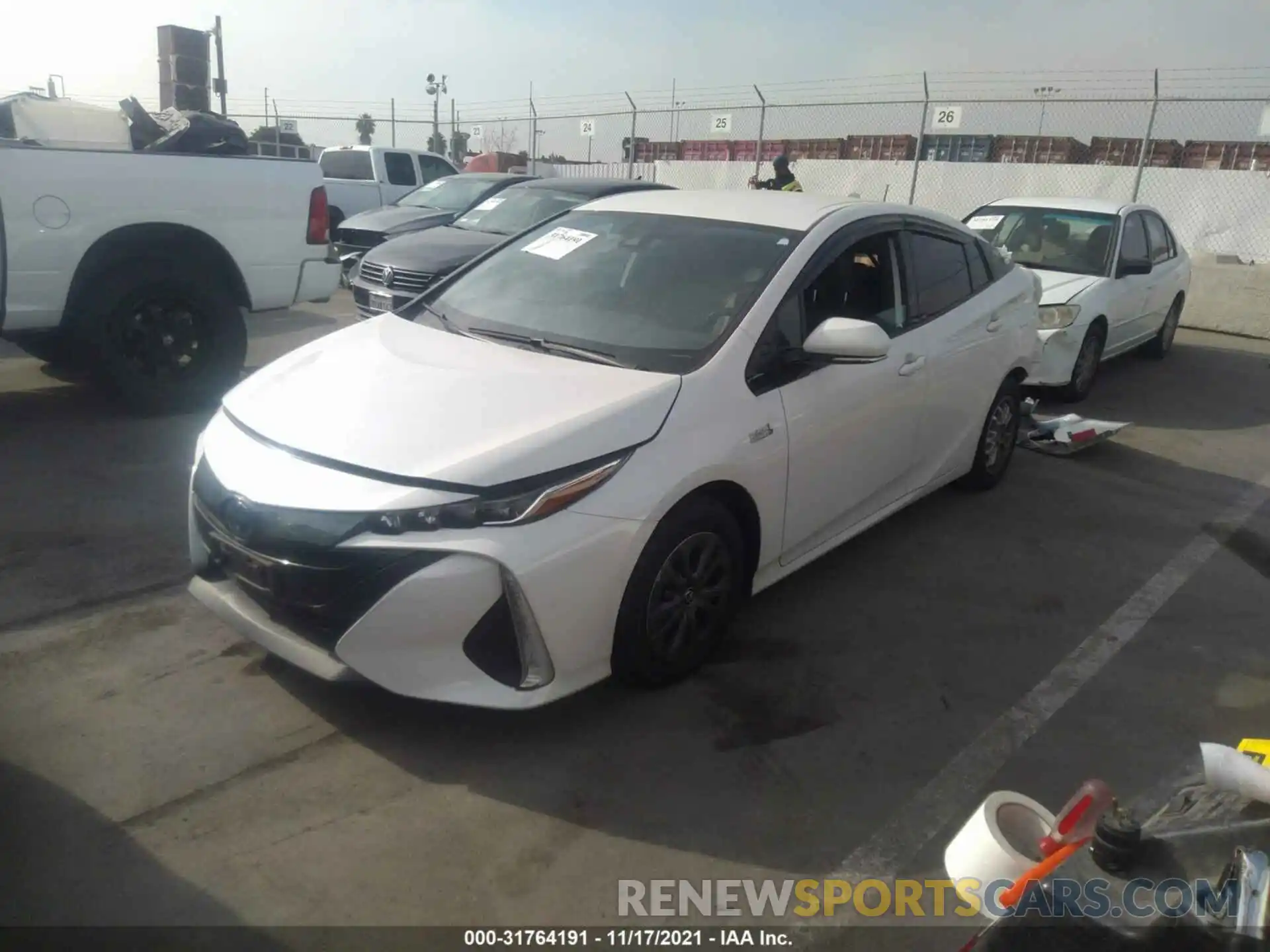 2 Photograph of a damaged car JTDKARFP3L3123034 TOYOTA PRIUS PRIME 2020