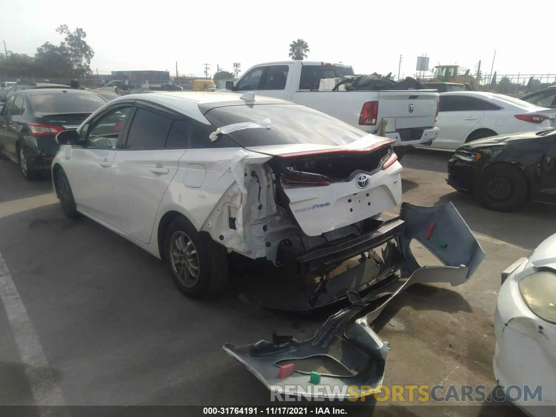 3 Photograph of a damaged car JTDKARFP3L3123034 TOYOTA PRIUS PRIME 2020