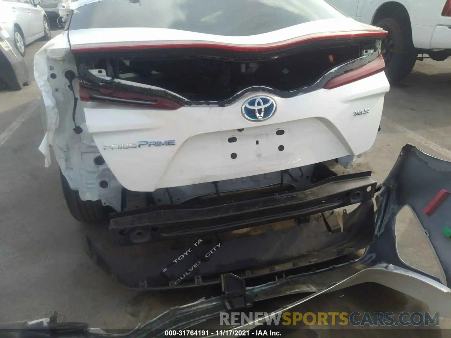 6 Photograph of a damaged car JTDKARFP3L3123034 TOYOTA PRIUS PRIME 2020