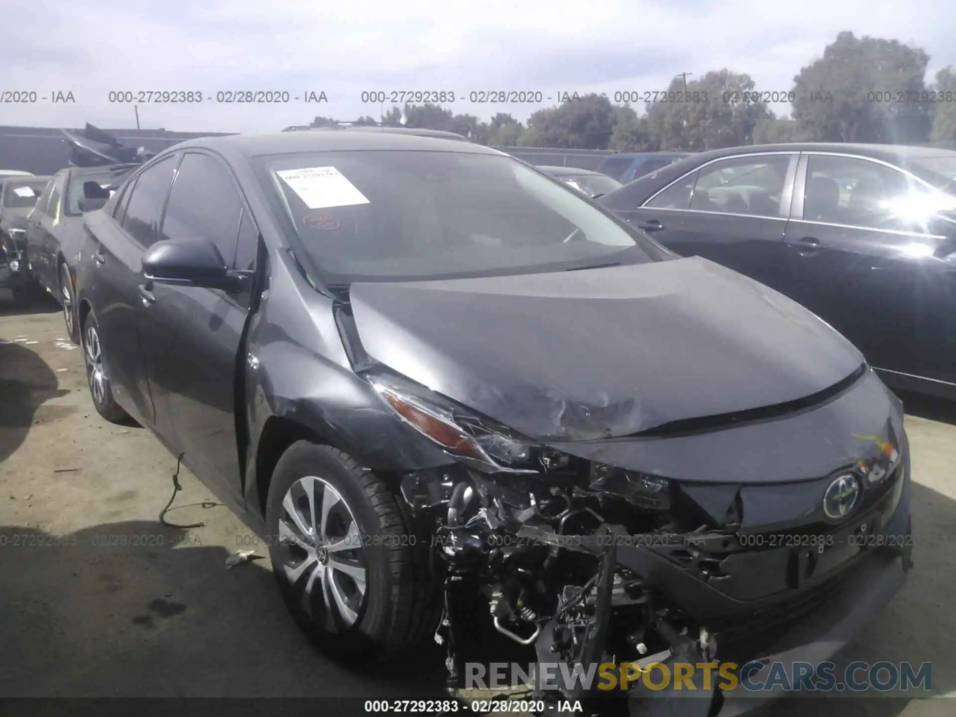 1 Photograph of a damaged car JTDKARFP3L3123292 TOYOTA PRIUS PRIME 2020