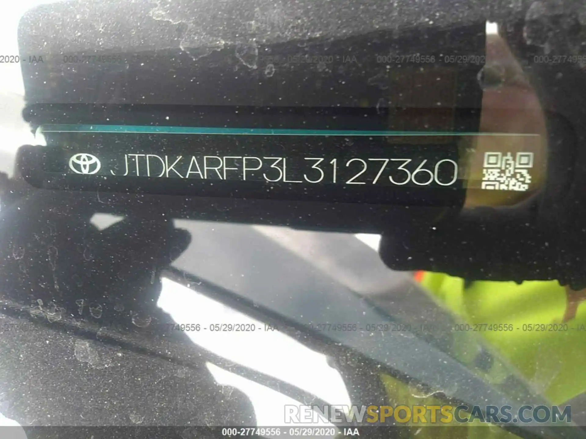 9 Фотография поврежденного автомобиля JTDKARFP3L3127360 TOYOTA PRIUS PRIME 2020