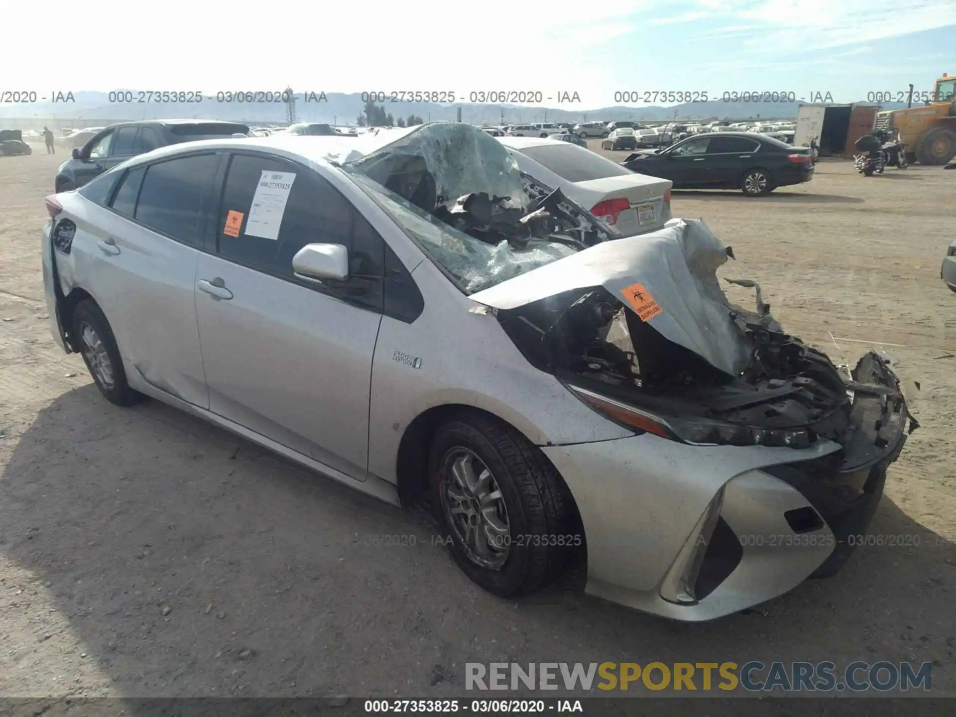 1 Photograph of a damaged car JTDKARFP3L3130131 TOYOTA PRIUS PRIME 2020