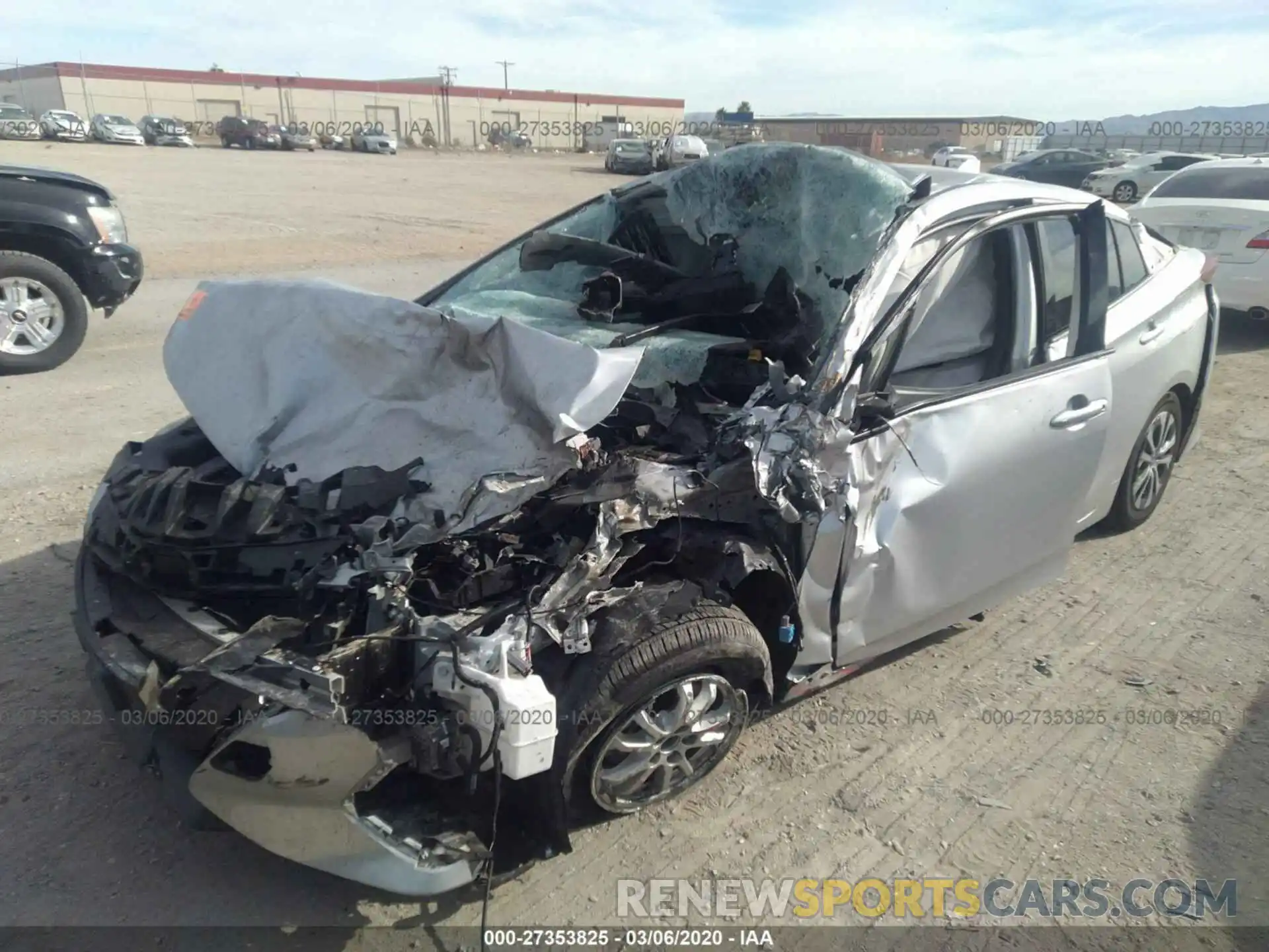 2 Photograph of a damaged car JTDKARFP3L3130131 TOYOTA PRIUS PRIME 2020