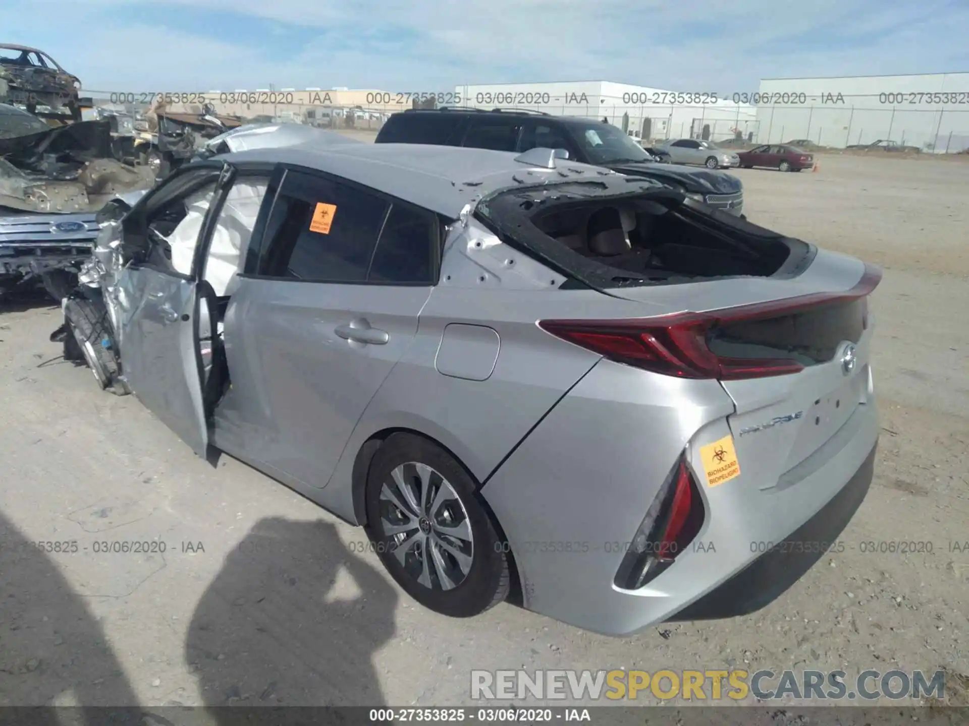 3 Photograph of a damaged car JTDKARFP3L3130131 TOYOTA PRIUS PRIME 2020