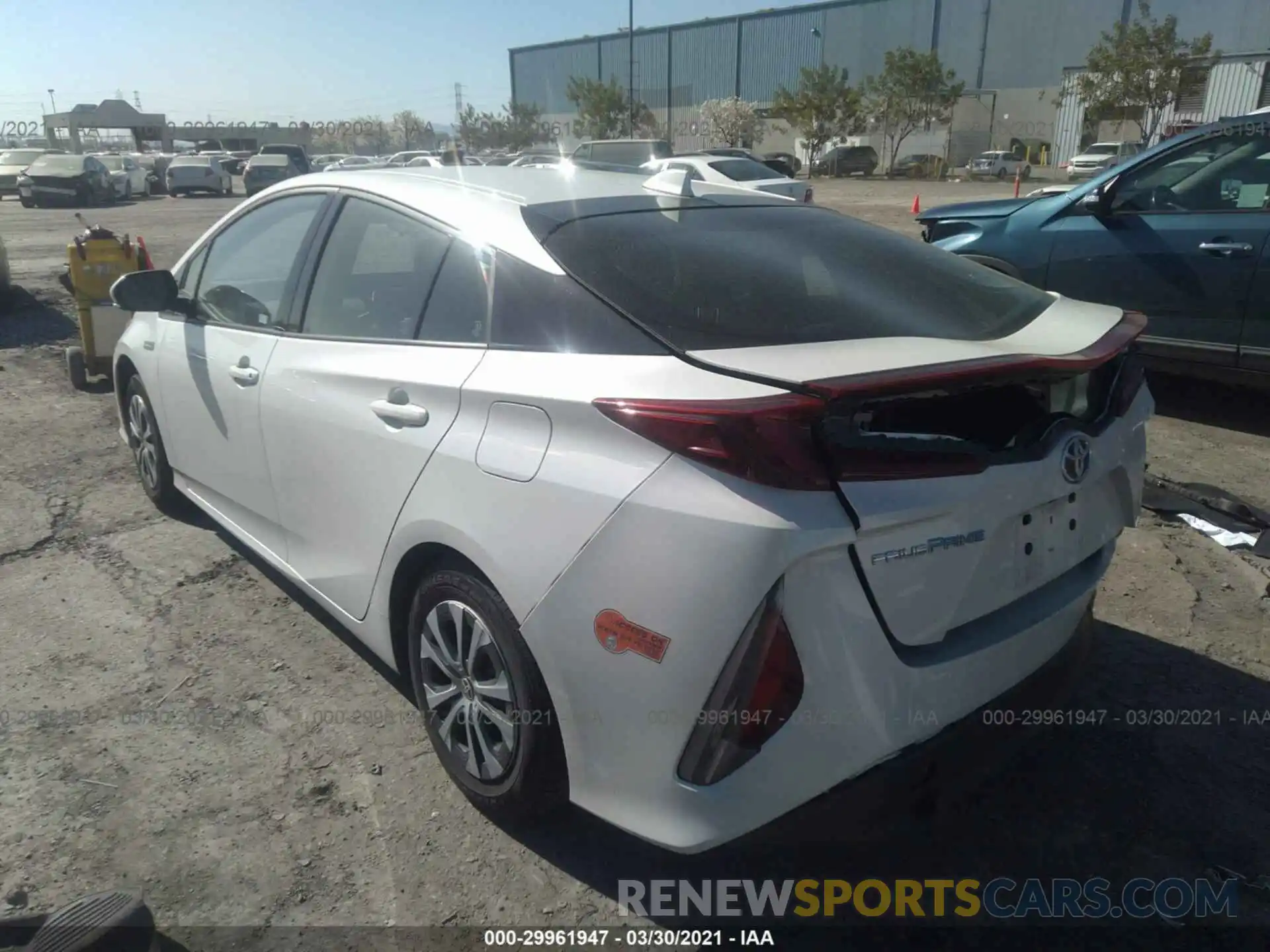 3 Photograph of a damaged car JTDKARFP3L3130890 TOYOTA PRIUS PRIME 2020