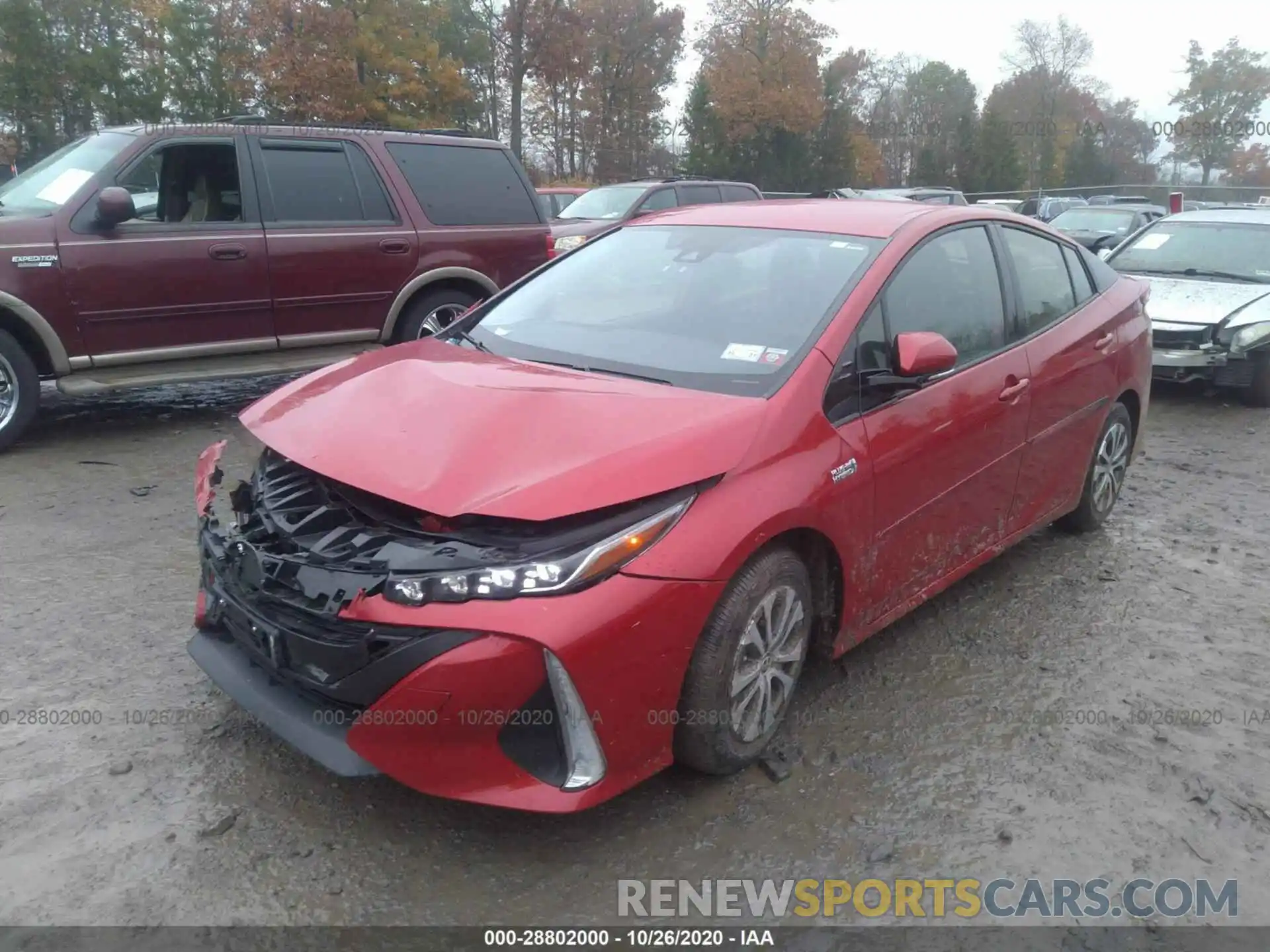 2 Photograph of a damaged car JTDKARFP3L3131201 TOYOTA PRIUS PRIME 2020