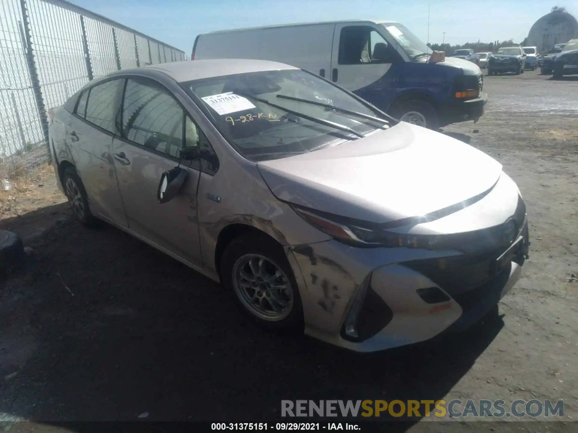 1 Photograph of a damaged car JTDKARFP3L3137421 TOYOTA PRIUS PRIME 2020