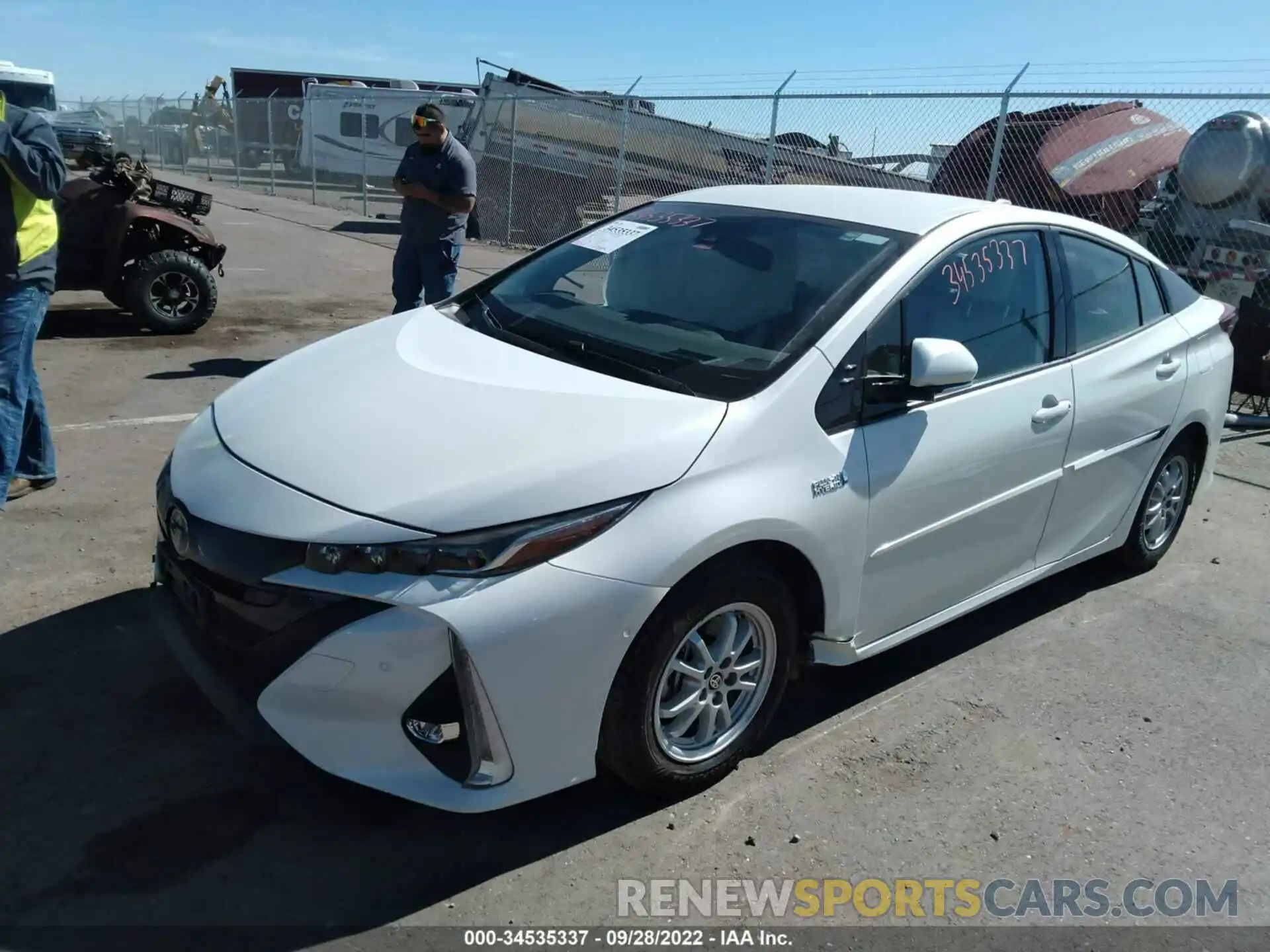 2 Photograph of a damaged car JTDKARFP3L3144076 TOYOTA PRIUS PRIME 2020