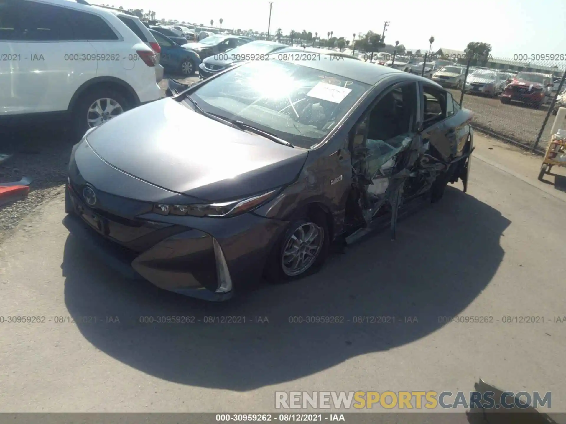 2 Photograph of a damaged car JTDKARFP3L3145552 TOYOTA PRIUS PRIME 2020