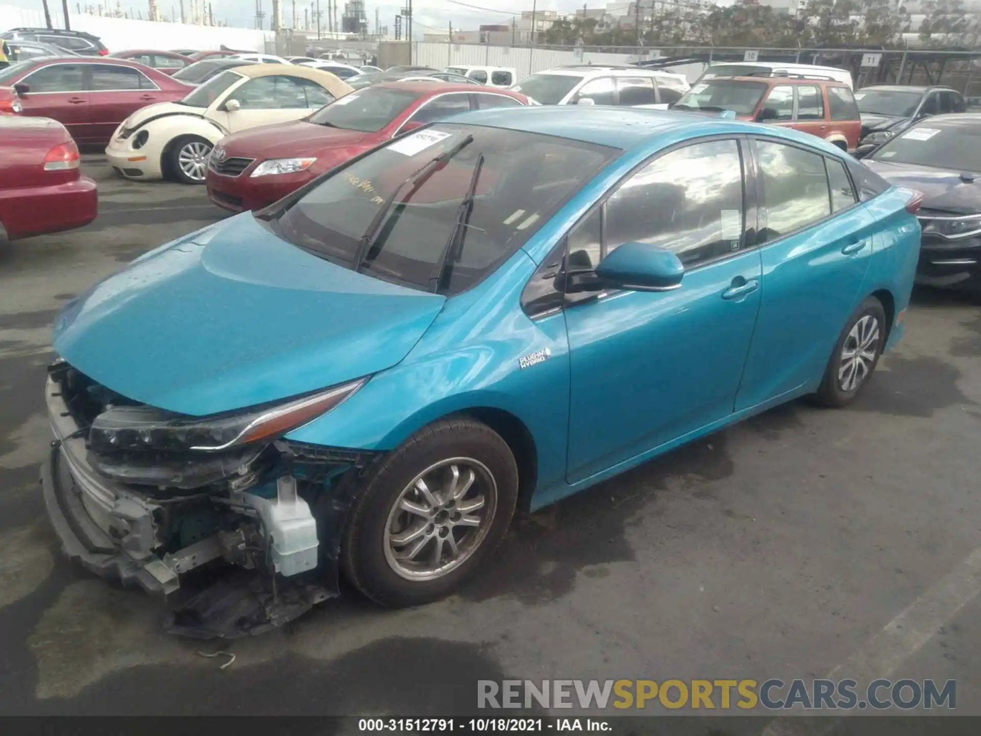 2 Photograph of a damaged car JTDKARFP3L3149603 TOYOTA PRIUS PRIME 2020