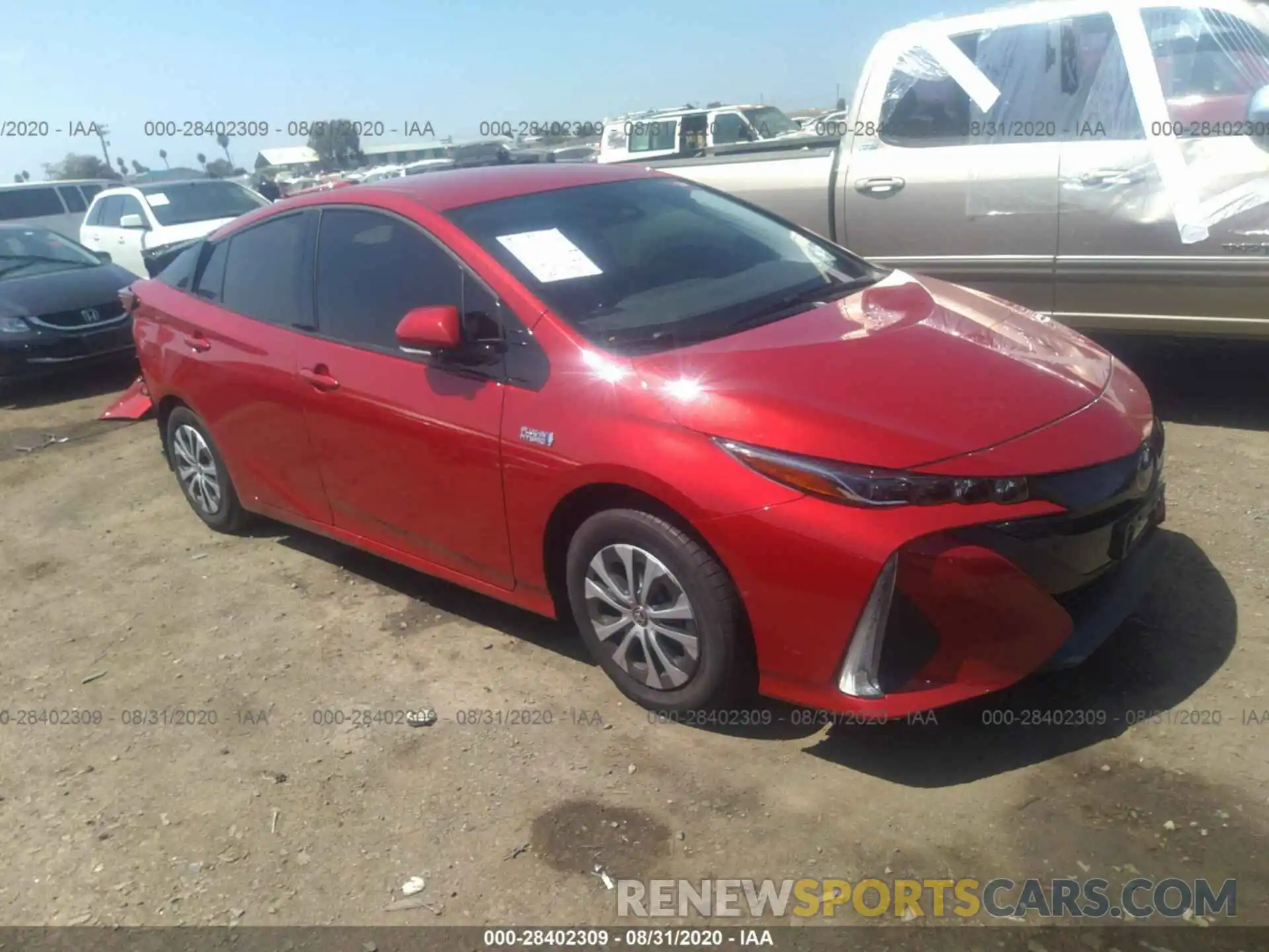 1 Photograph of a damaged car JTDKARFP3L3152131 TOYOTA PRIUS PRIME 2020