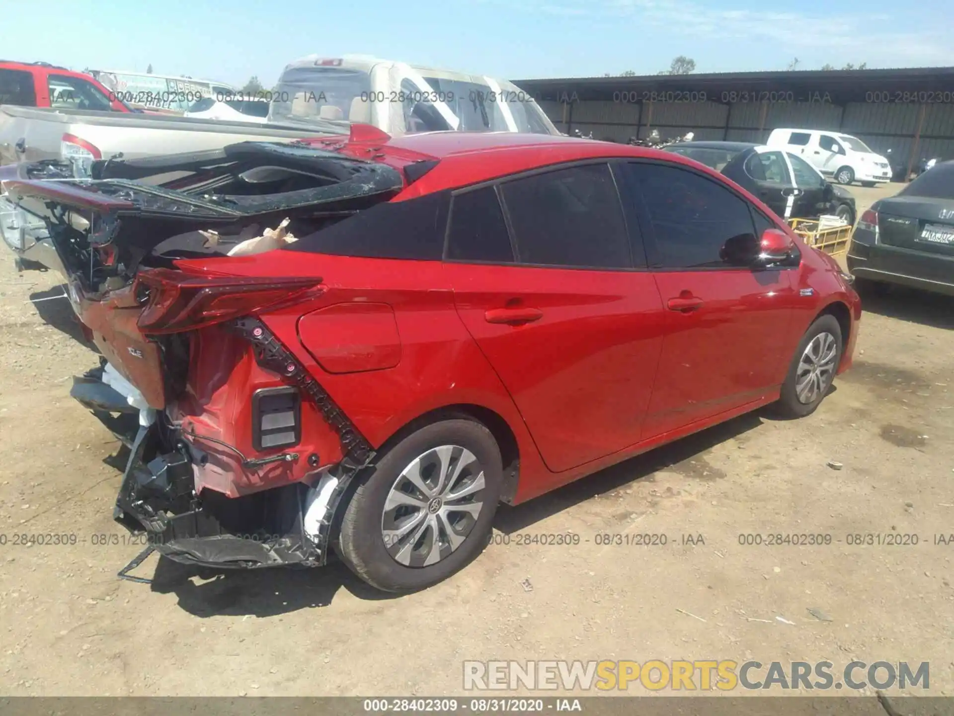 4 Photograph of a damaged car JTDKARFP3L3152131 TOYOTA PRIUS PRIME 2020