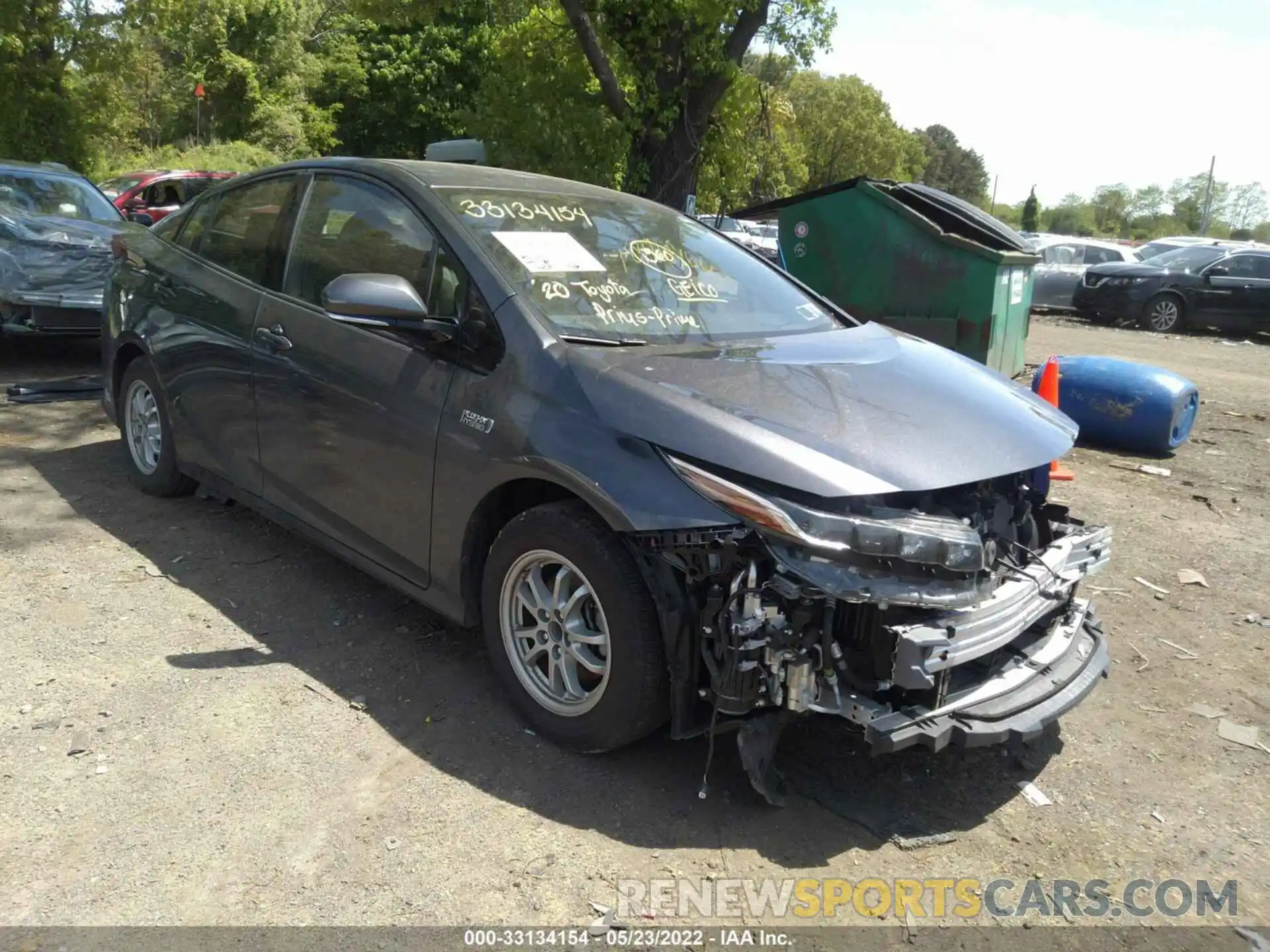 1 Photograph of a damaged car JTDKARFP3L3158060 TOYOTA PRIUS PRIME 2020