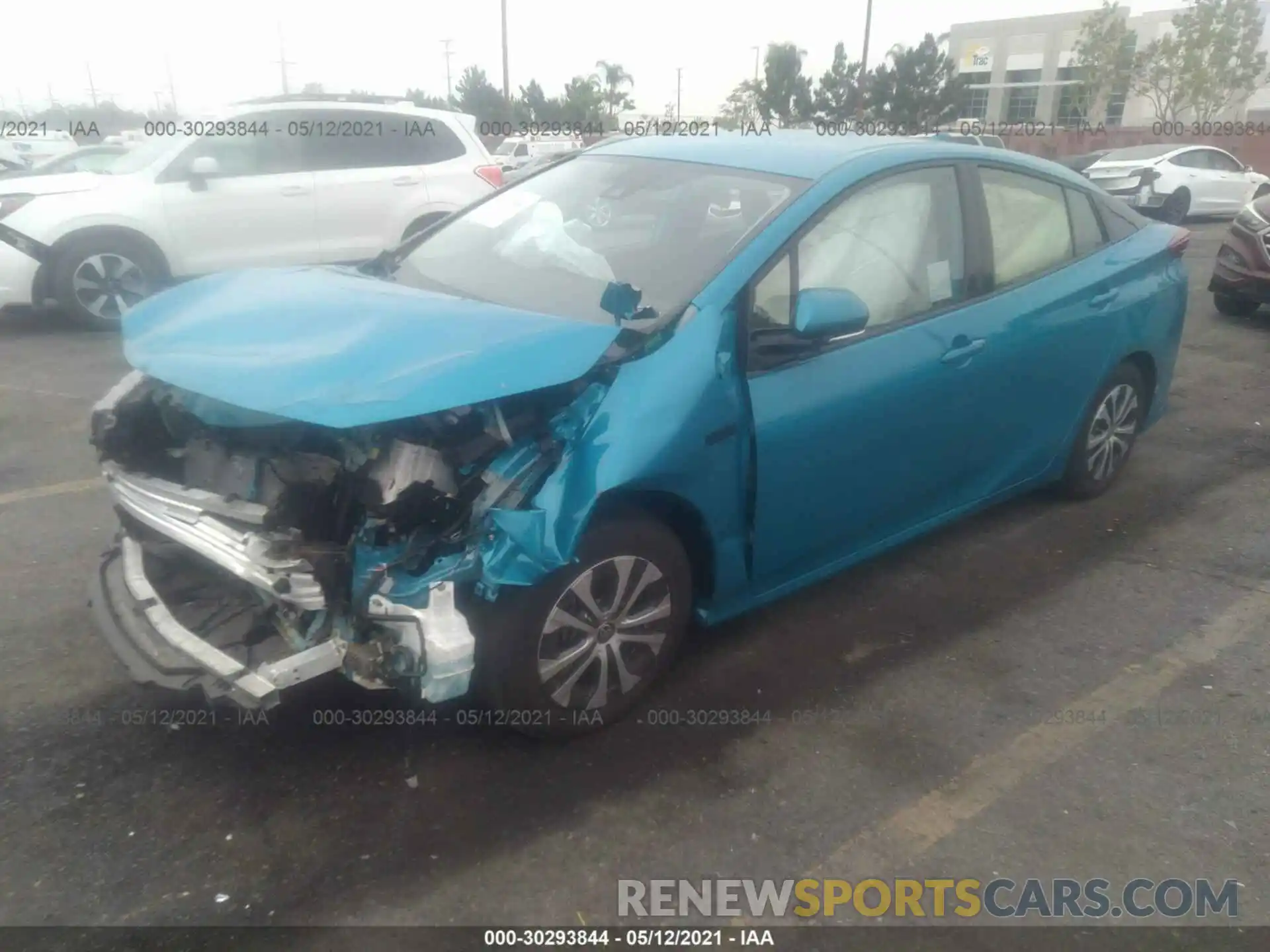 2 Photograph of a damaged car JTDKARFP3L3160021 TOYOTA PRIUS PRIME 2020