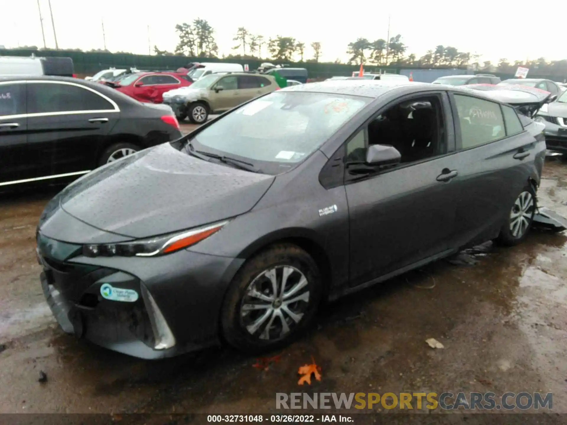 2 Photograph of a damaged car JTDKARFP4L3122376 TOYOTA PRIUS PRIME 2020