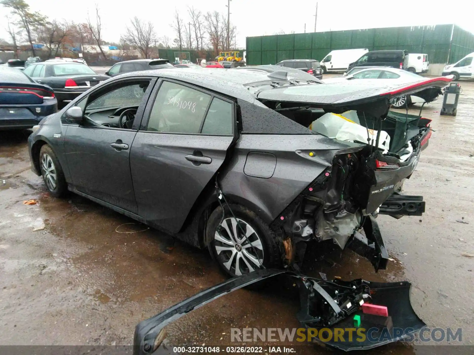 3 Photograph of a damaged car JTDKARFP4L3122376 TOYOTA PRIUS PRIME 2020