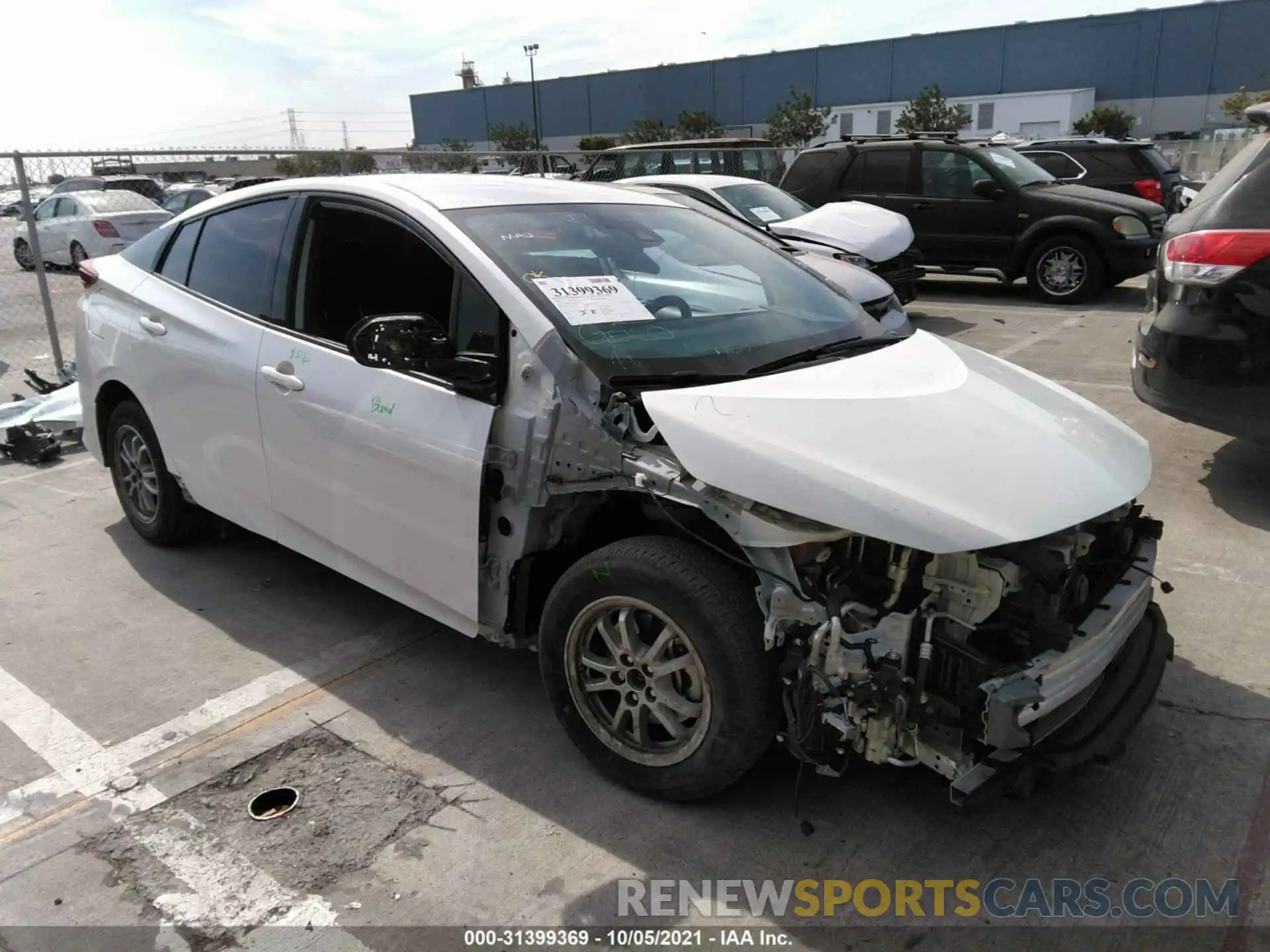 1 Photograph of a damaged car JTDKARFP4L3126301 TOYOTA PRIUS PRIME 2020