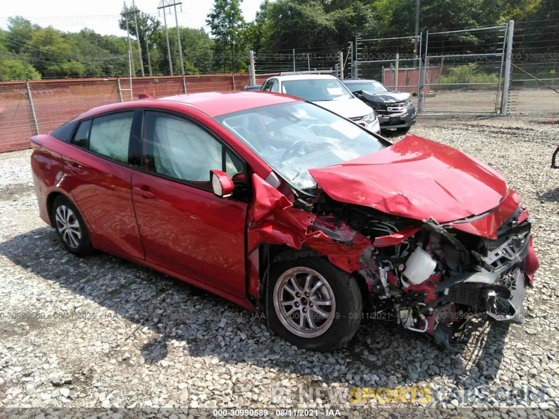 1 Photograph of a damaged car JTDKARFP4L3132602 TOYOTA PRIUS PRIME 2020