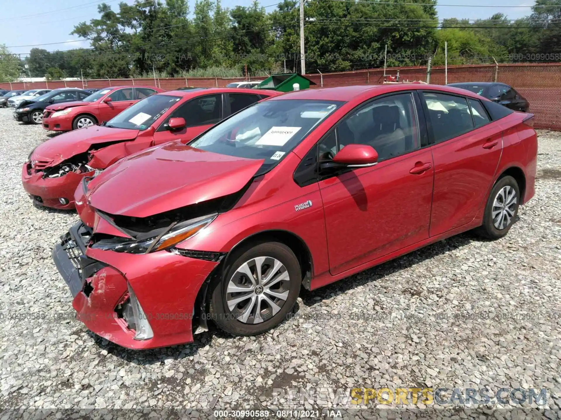 2 Photograph of a damaged car JTDKARFP4L3132602 TOYOTA PRIUS PRIME 2020