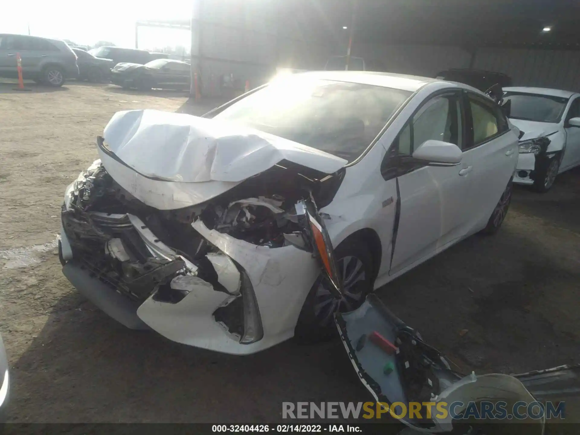 2 Photograph of a damaged car JTDKARFP4L3133491 TOYOTA PRIUS PRIME 2020