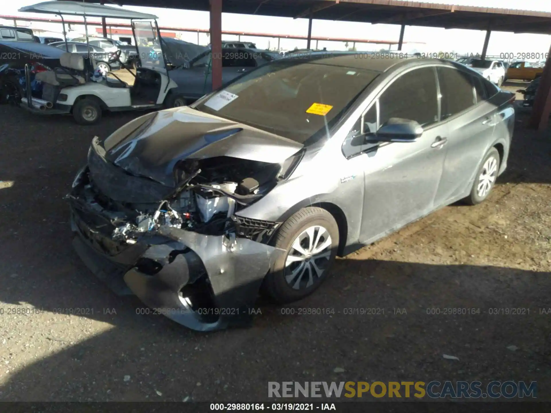 2 Photograph of a damaged car JTDKARFP4L3151313 TOYOTA PRIUS PRIME 2020