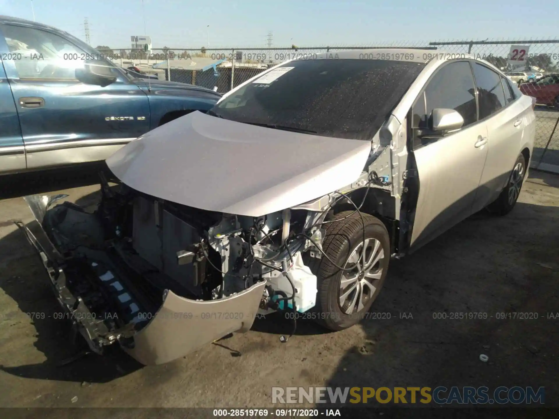 2 Photograph of a damaged car JTDKARFP4L3152297 TOYOTA PRIUS PRIME 2020