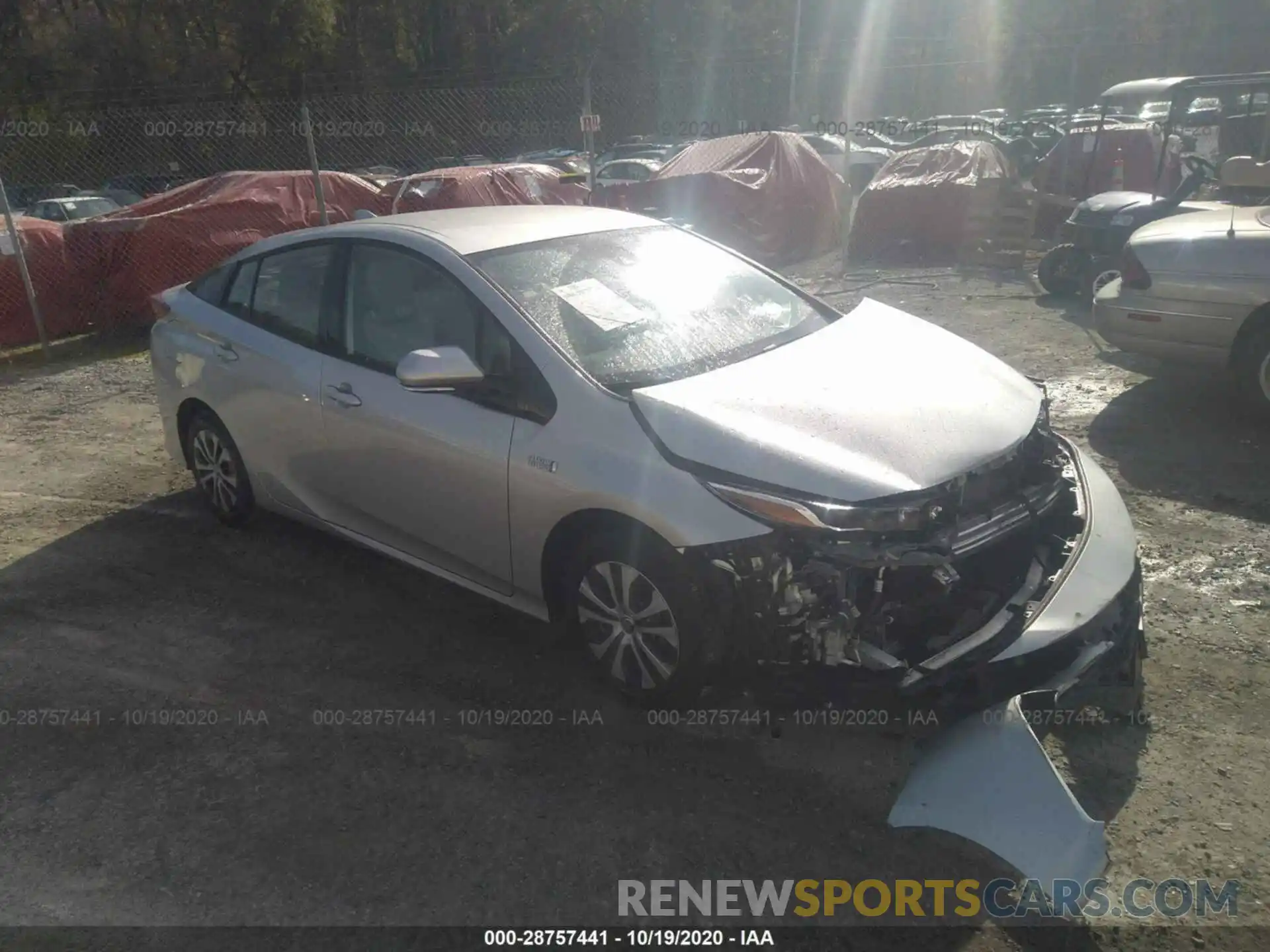 1 Photograph of a damaged car JTDKARFP5L3122113 TOYOTA PRIUS PRIME 2020