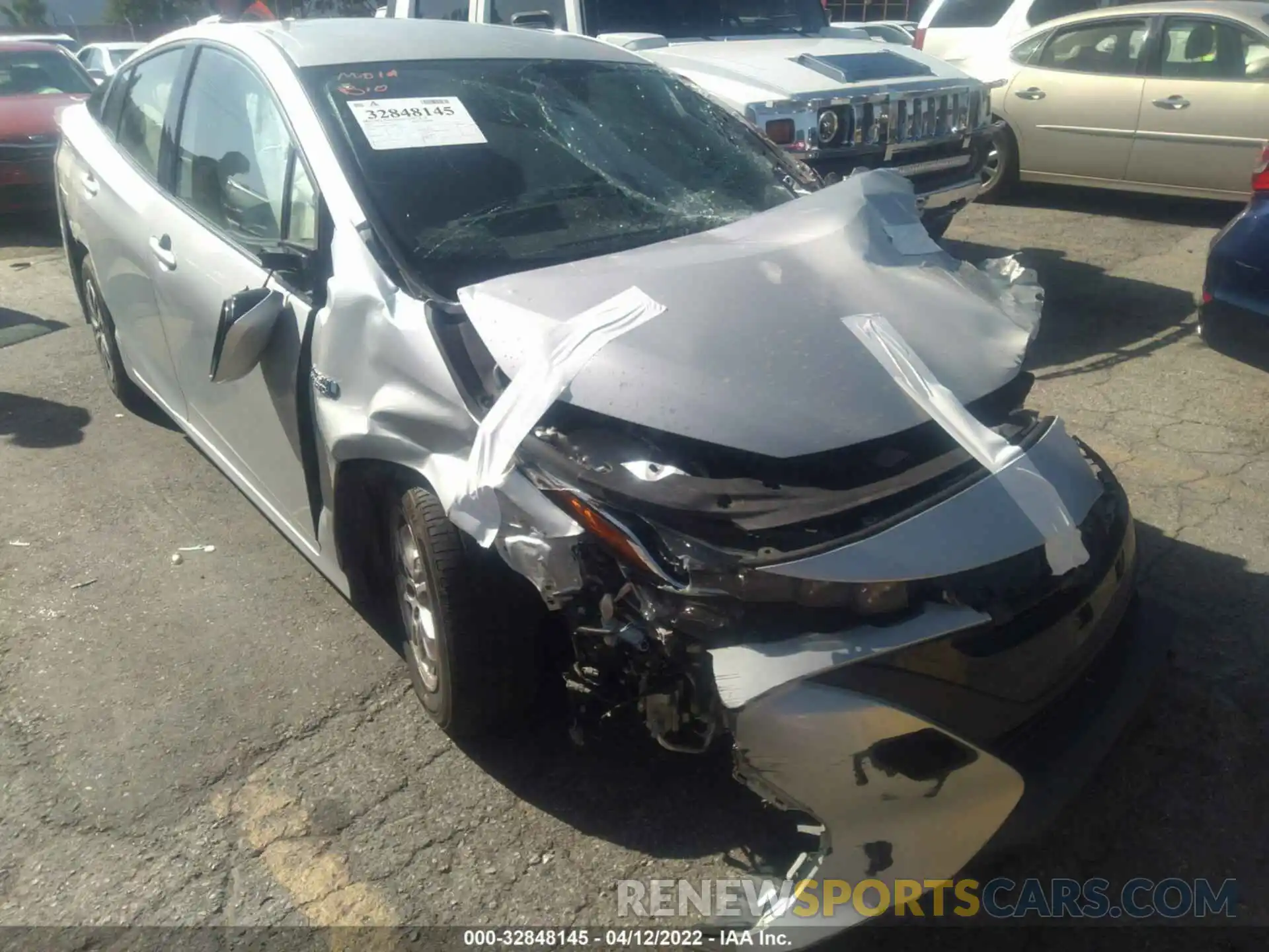 1 Photograph of a damaged car JTDKARFP5L3138523 TOYOTA PRIUS PRIME 2020