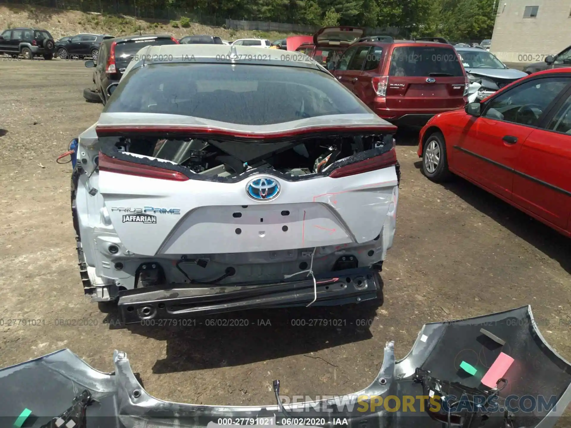 6 Photograph of a damaged car JTDKARFP5L3138652 TOYOTA PRIUS PRIME 2020