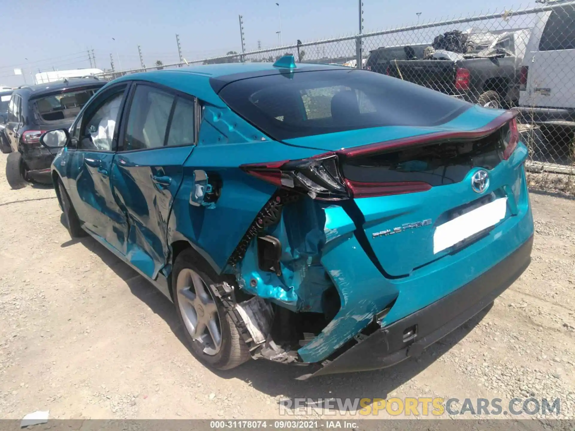 3 Photograph of a damaged car JTDKARFP5L3141938 TOYOTA PRIUS PRIME 2020