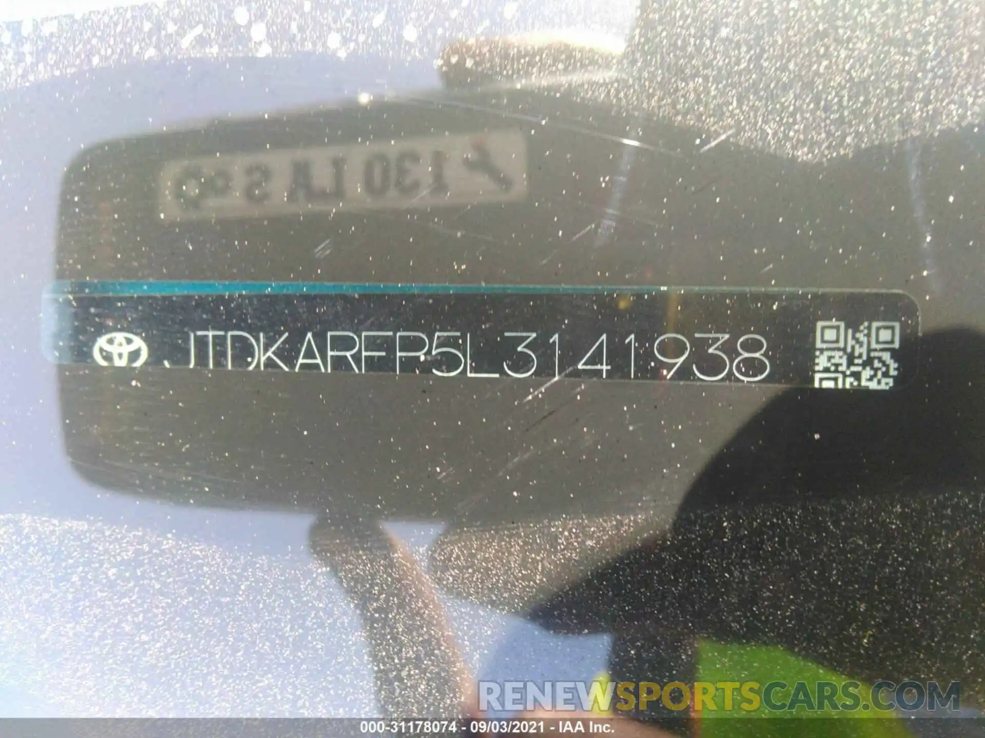 9 Photograph of a damaged car JTDKARFP5L3141938 TOYOTA PRIUS PRIME 2020