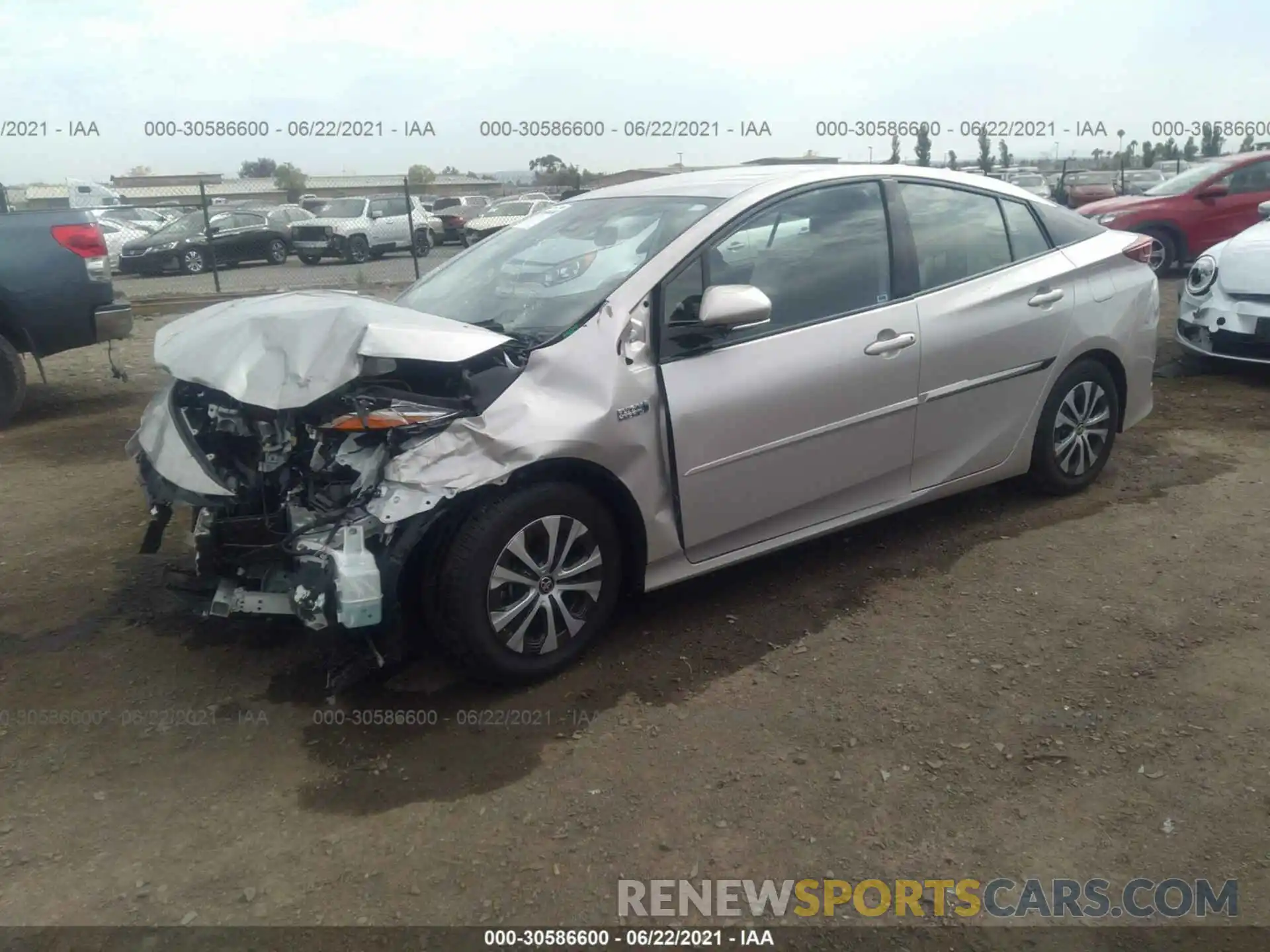 2 Photograph of a damaged car JTDKARFP6L3147487 TOYOTA PRIUS PRIME 2020