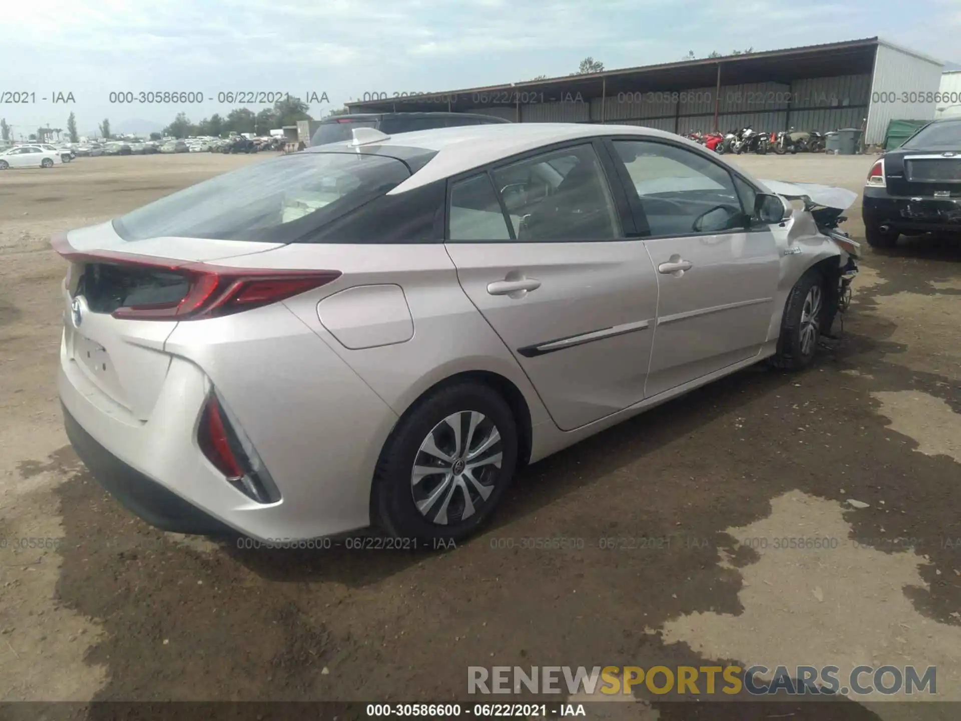 4 Photograph of a damaged car JTDKARFP6L3147487 TOYOTA PRIUS PRIME 2020