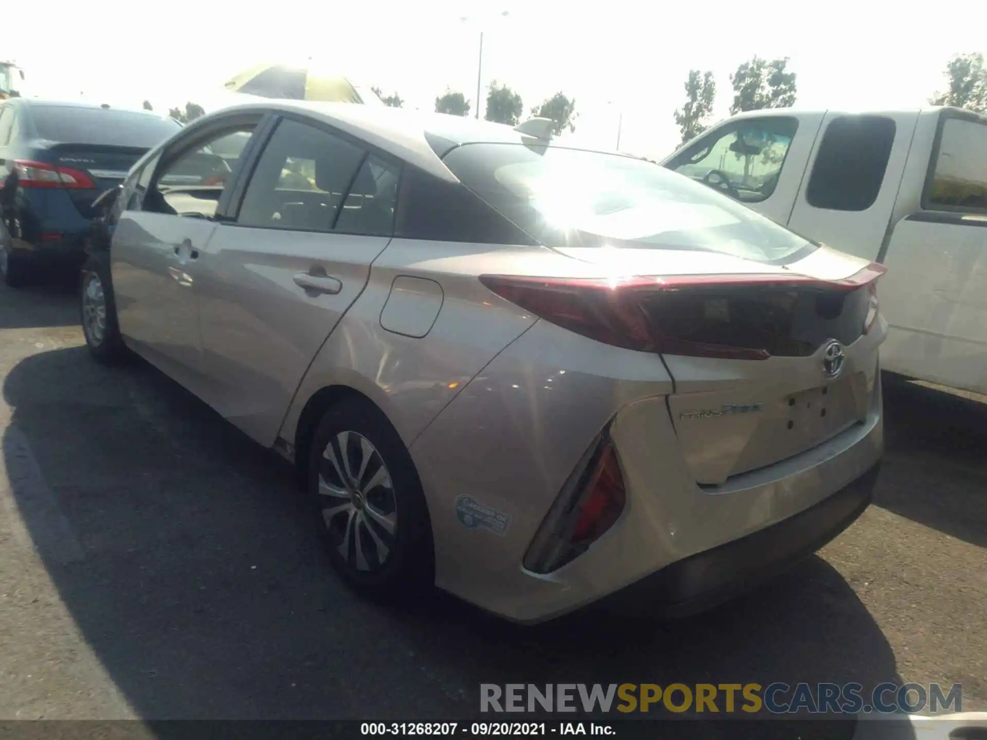 3 Photograph of a damaged car JTDKARFP6L3160160 TOYOTA PRIUS PRIME 2020