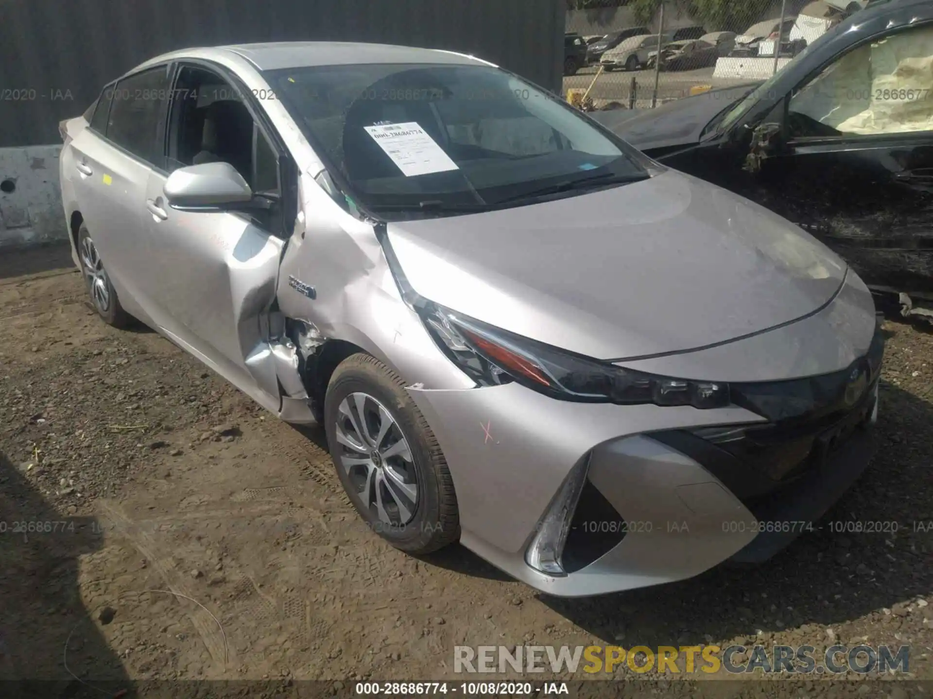 1 Photograph of a damaged car JTDKARFP6L3160661 TOYOTA PRIUS PRIME 2020