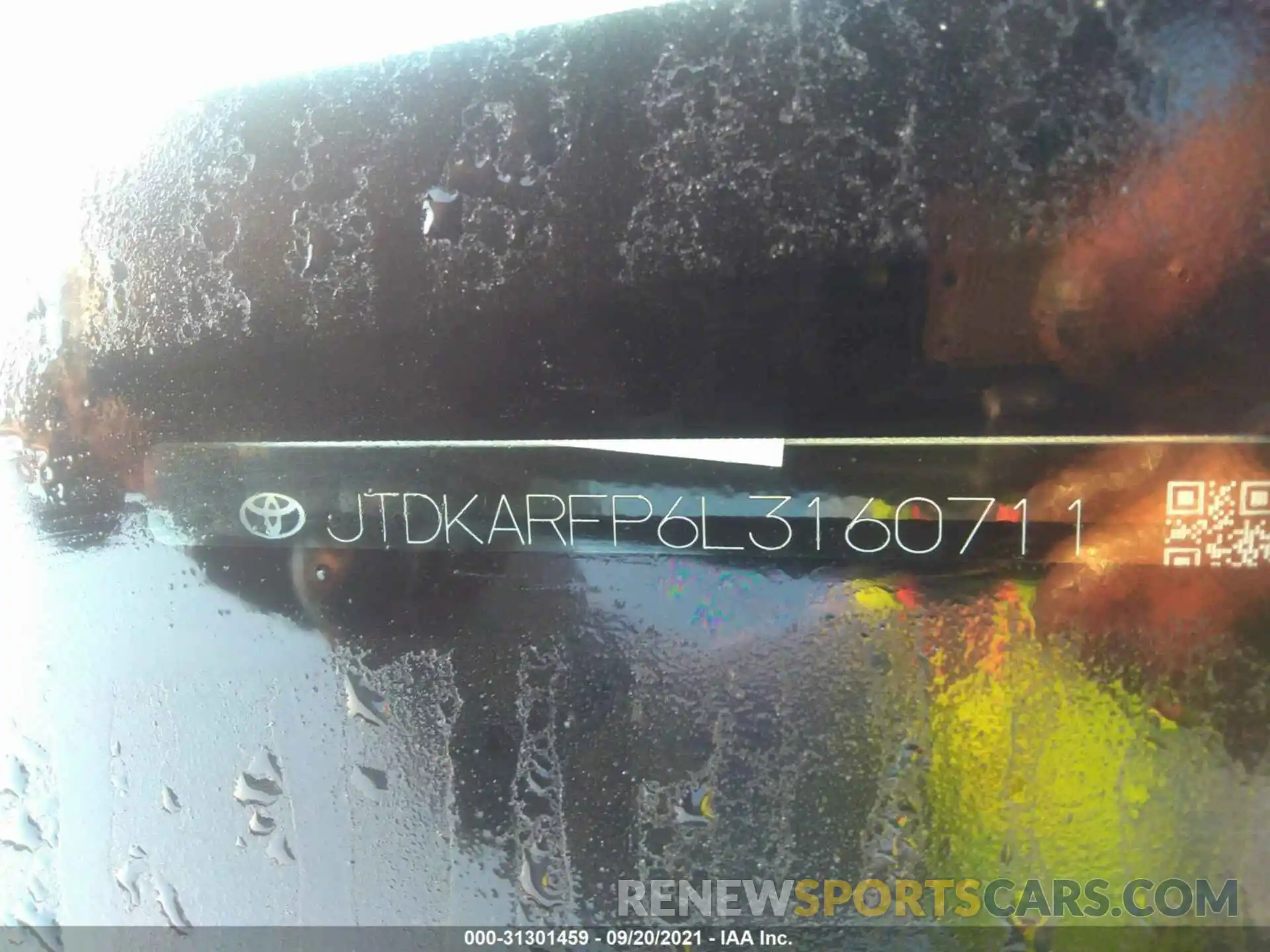 9 Photograph of a damaged car JTDKARFP6L3160711 TOYOTA PRIUS PRIME 2020