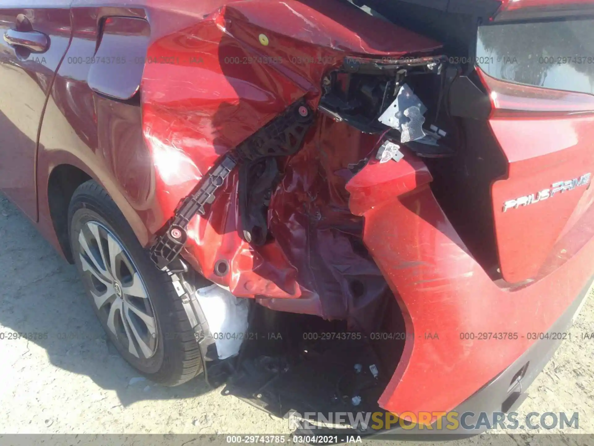 6 Фотография поврежденного автомобиля JTDKARFP7L3122436 TOYOTA PRIUS PRIME 2020