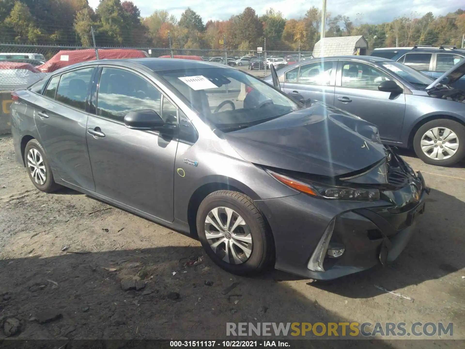 1 Photograph of a damaged car JTDKARFP7L3124736 TOYOTA PRIUS PRIME 2020