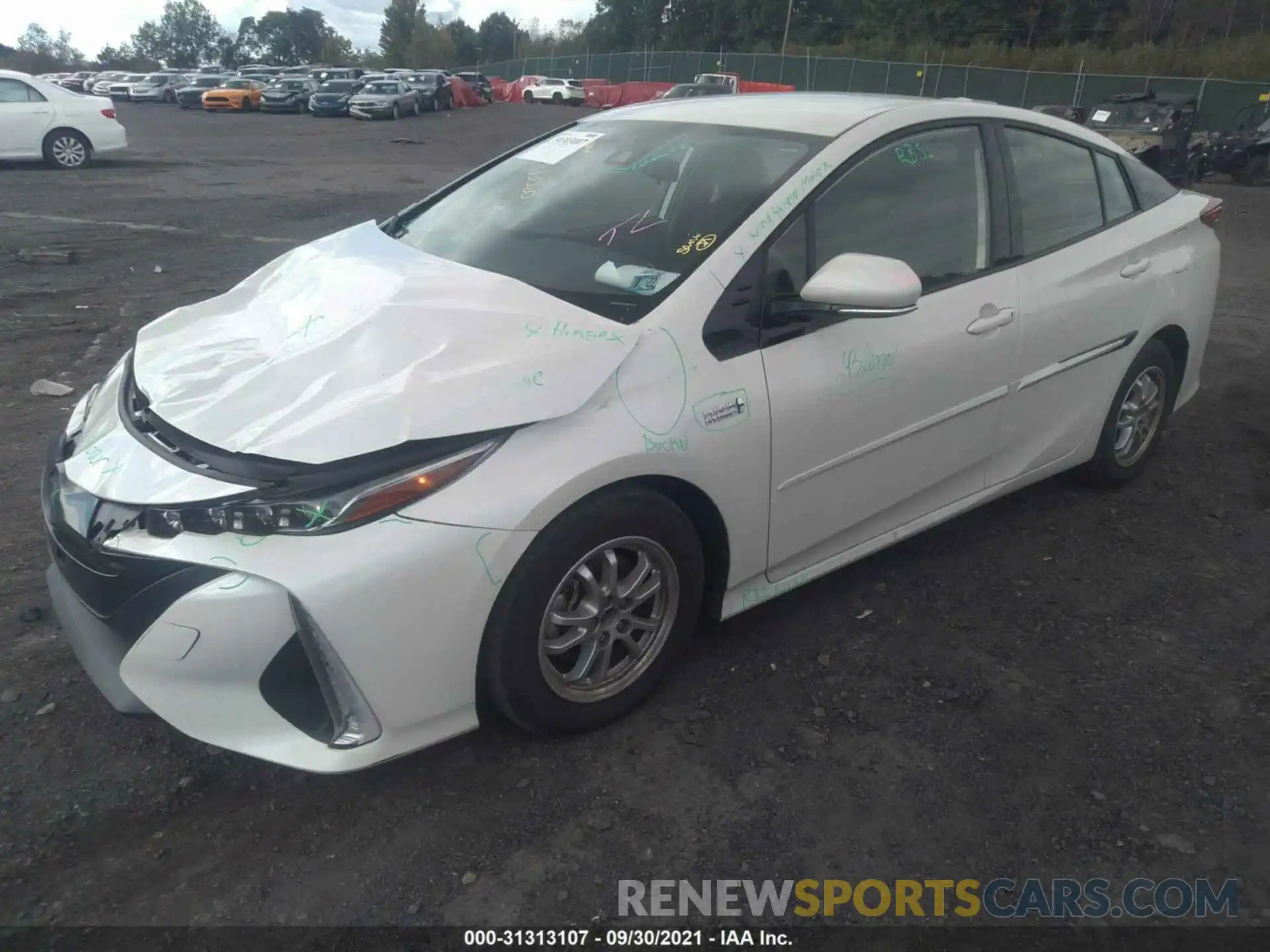 2 Photograph of a damaged car JTDKARFP7L3152536 TOYOTA PRIUS PRIME 2020