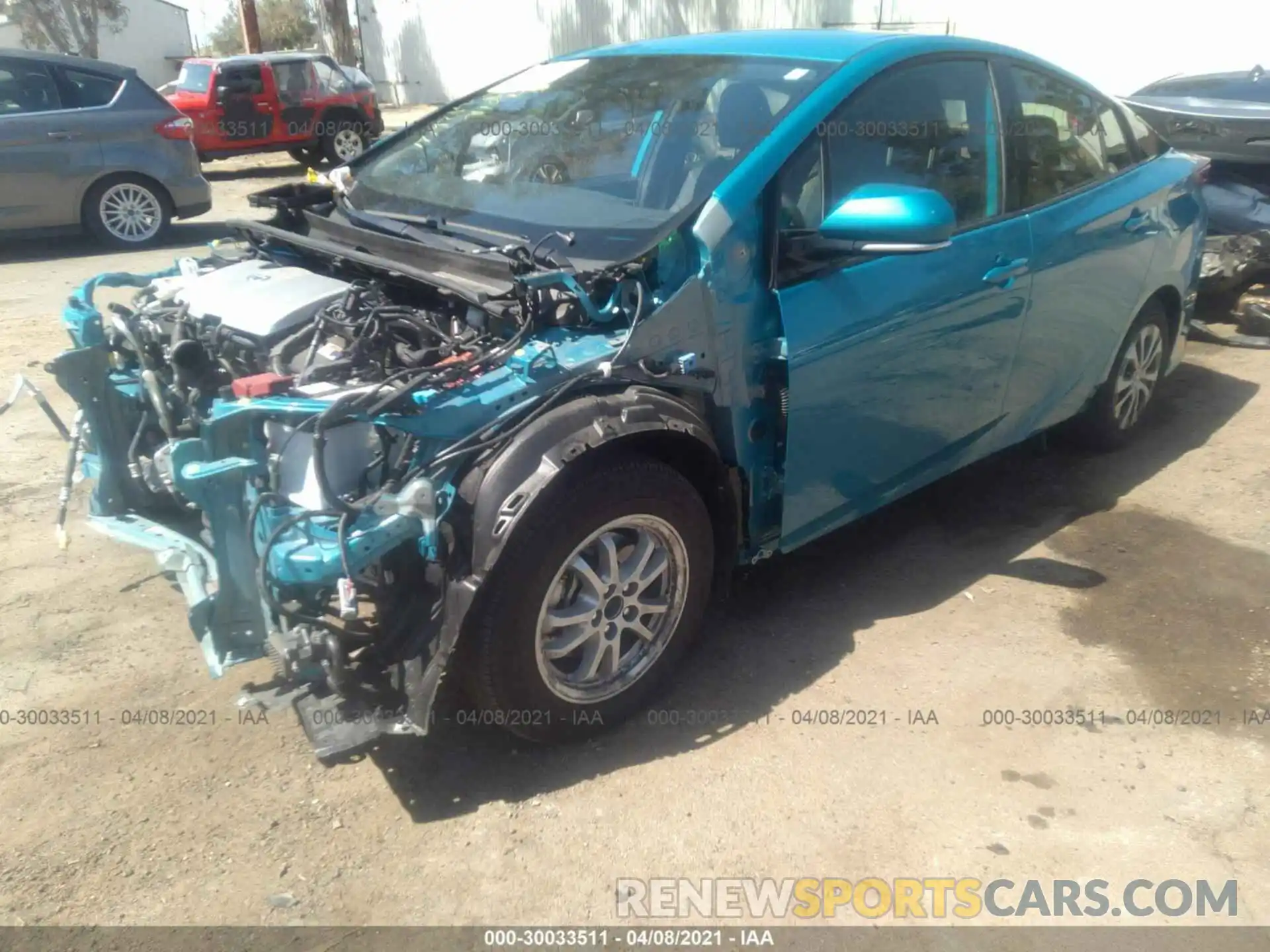 2 Photograph of a damaged car JTDKARFP7L3161267 TOYOTA PRIUS PRIME 2020