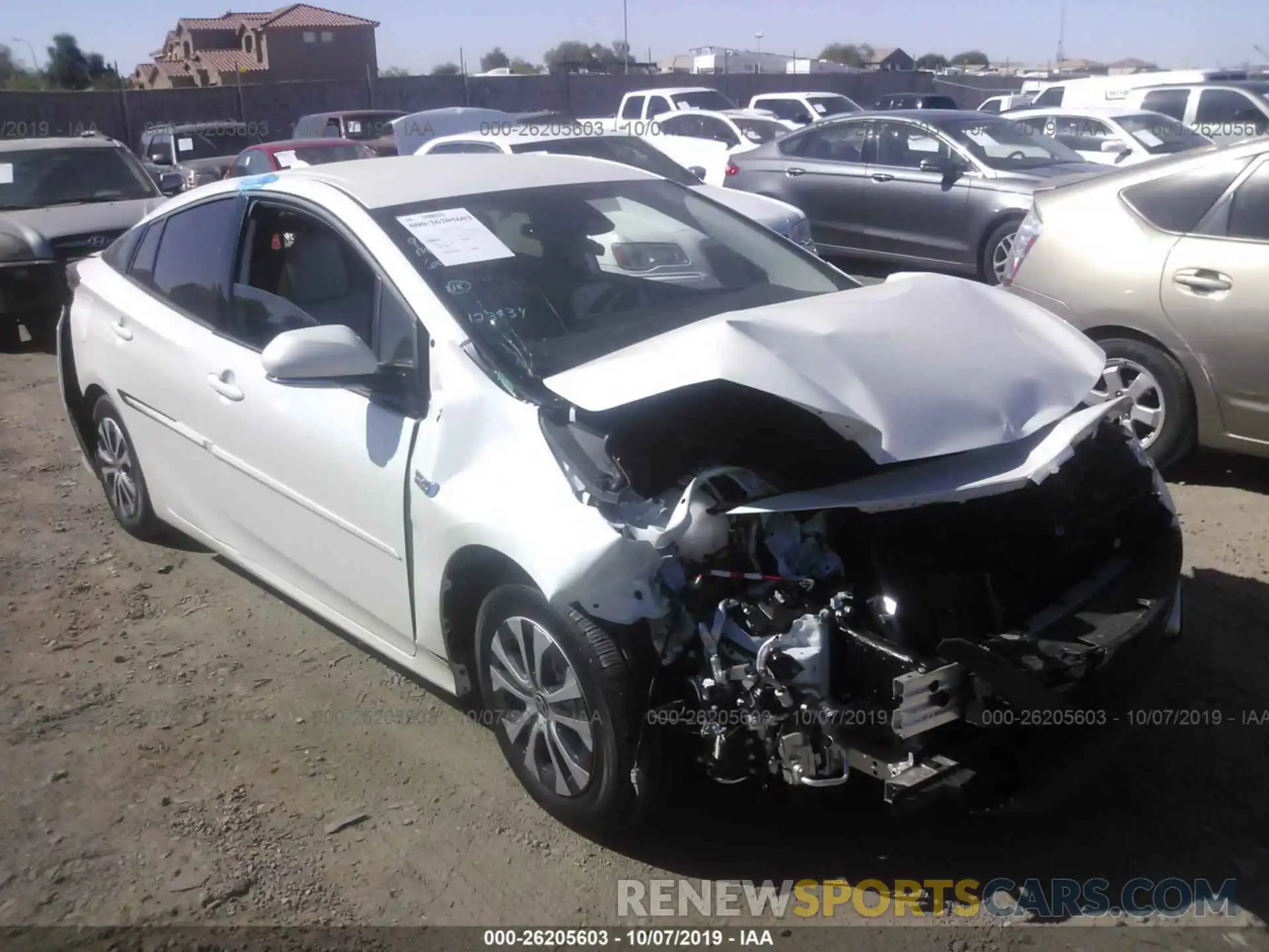 1 Photograph of a damaged car JTDKARFP8L3123434 TOYOTA PRIUS PRIME 2020