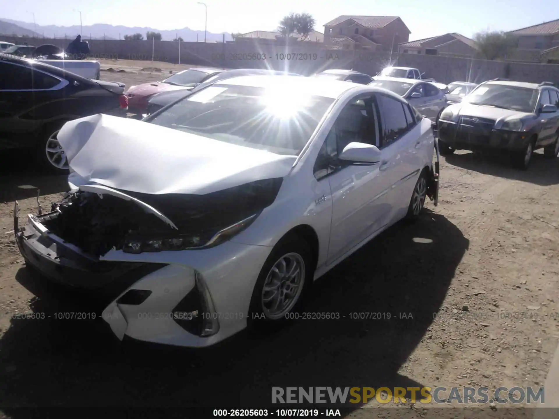 2 Photograph of a damaged car JTDKARFP8L3123434 TOYOTA PRIUS PRIME 2020