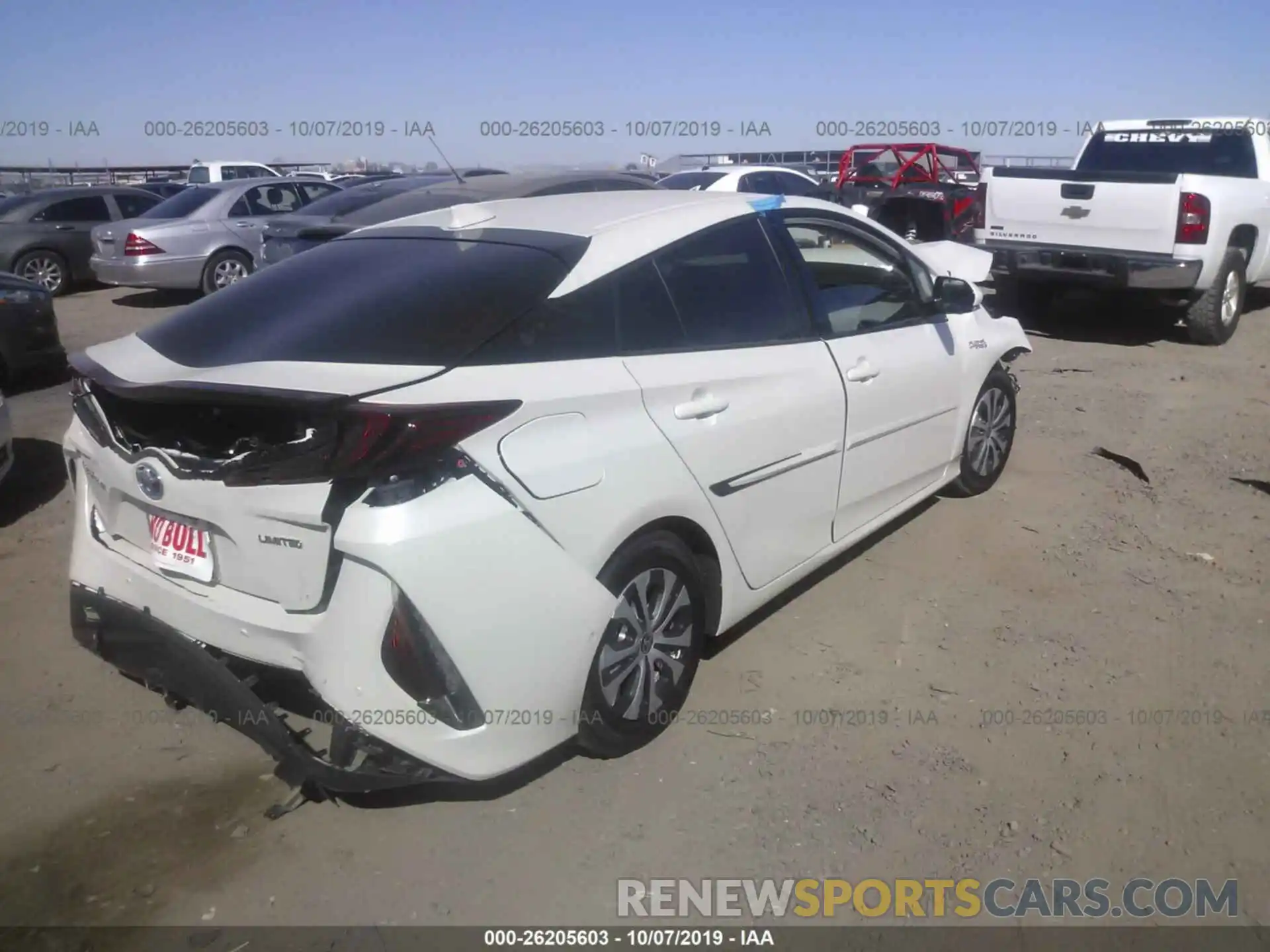 4 Photograph of a damaged car JTDKARFP8L3123434 TOYOTA PRIUS PRIME 2020