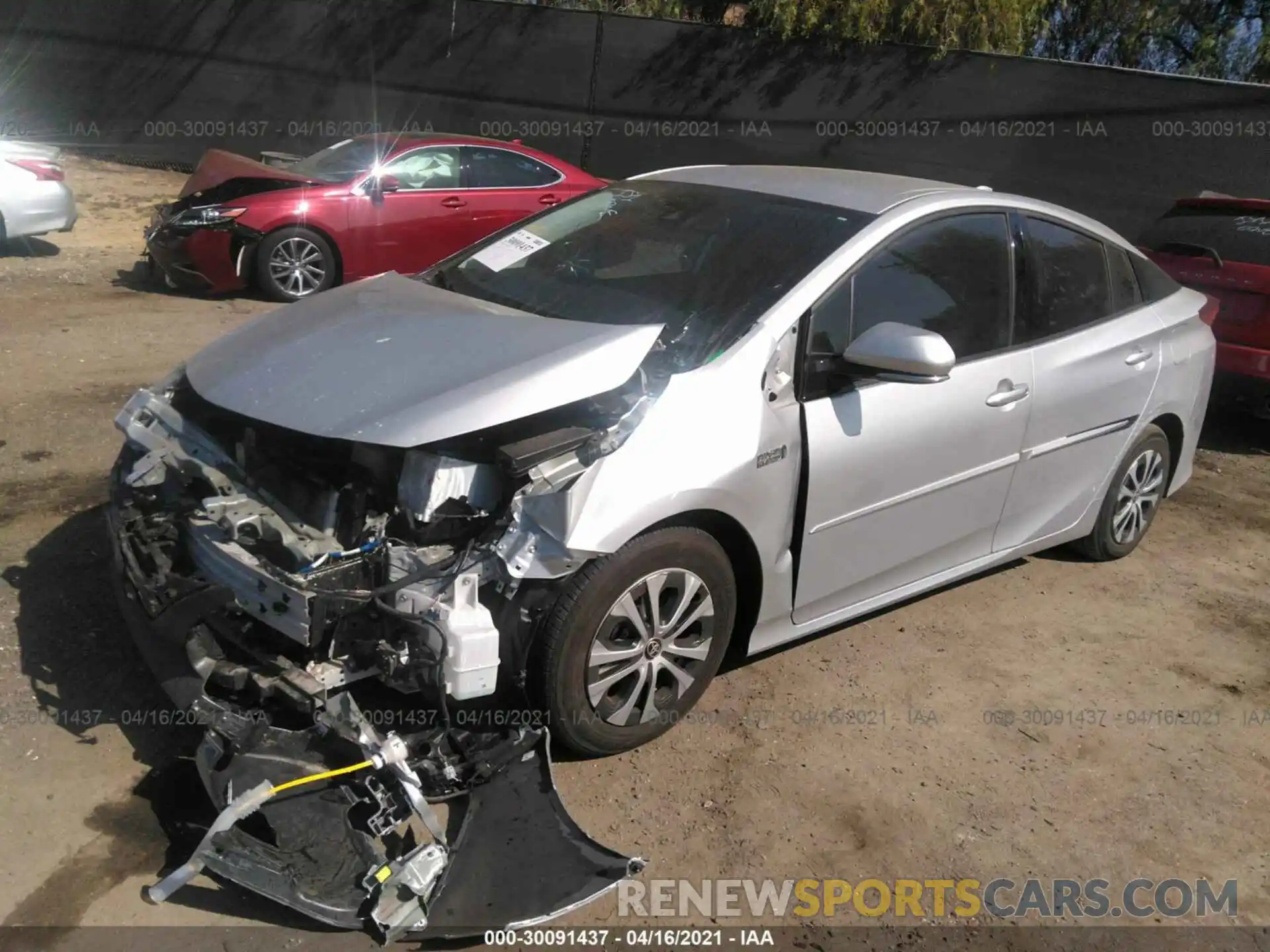 2 Photograph of a damaged car JTDKARFP8L3137401 TOYOTA PRIUS PRIME 2020